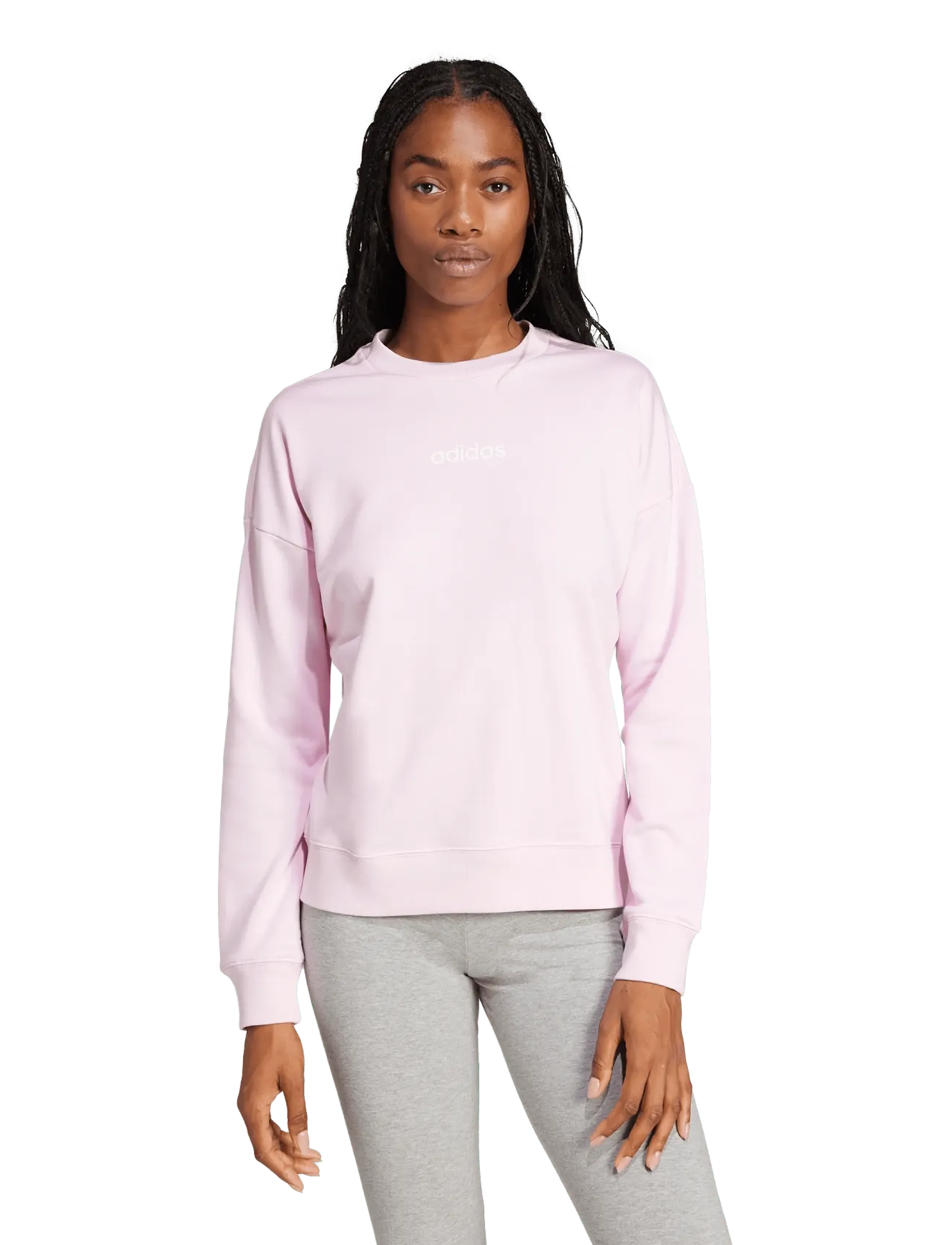 adidas Sportswear - W LIN FT SWT - sweatshirts - clpink/white - 2