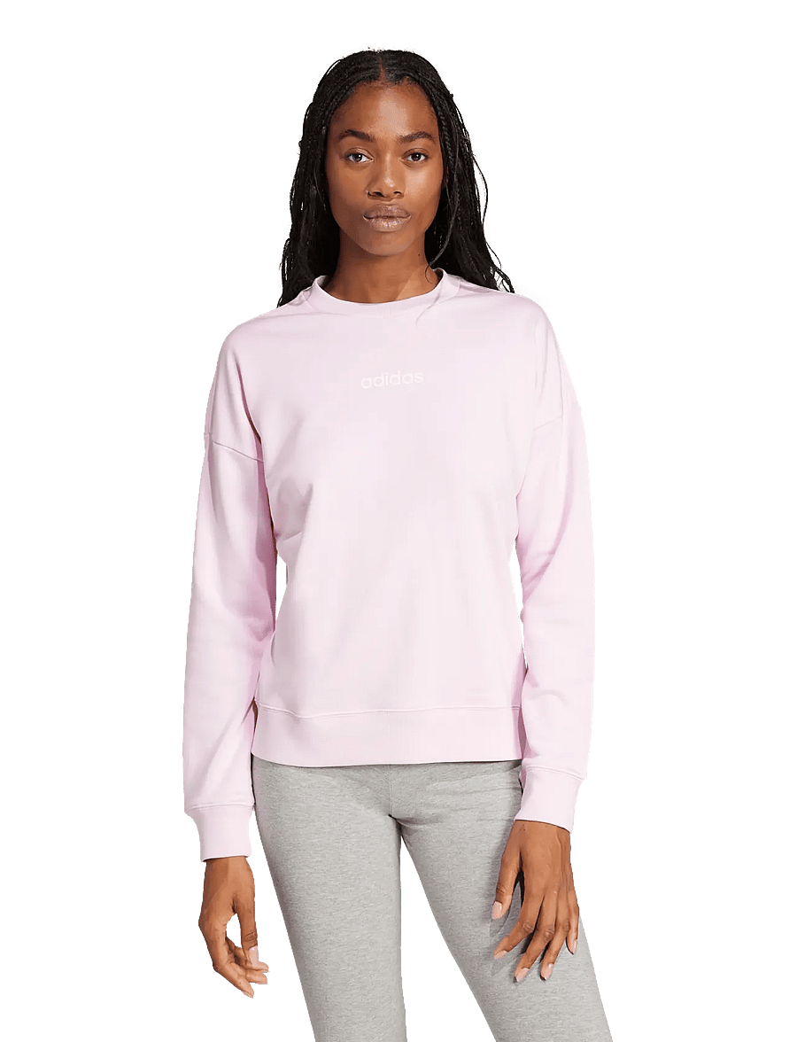 adidas Sportswear - W LIN FT SWT - sweatshirts - clpink/white - 2
