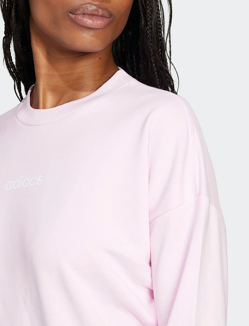 adidas Sportswear - W LIN FT SWT - dressipluusid - clpink/white - 4