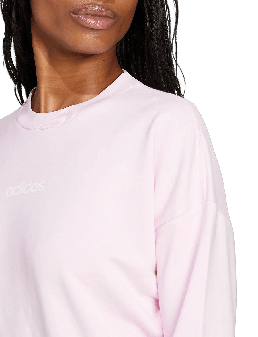 adidas Sportswear - W LIN FT SWT - sweatshirts - clpink/white - 4
