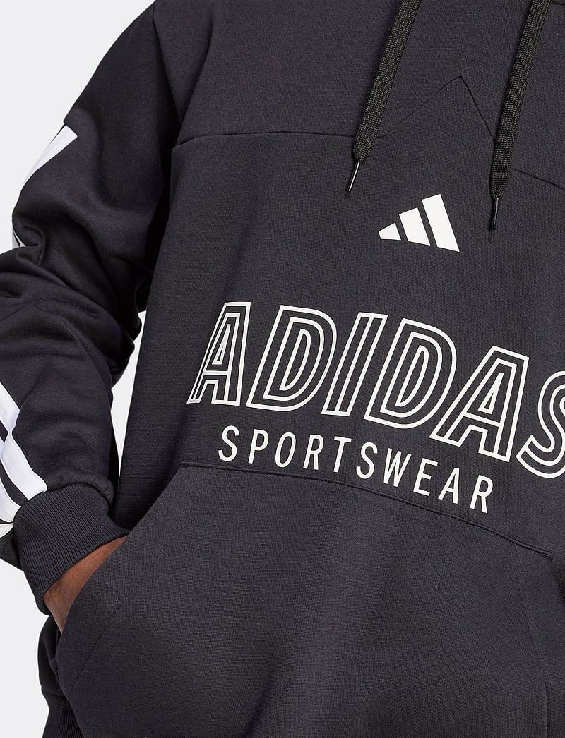 adidas Sportswear - M TIRO FL HDY - huvtröjor - black/white - 3