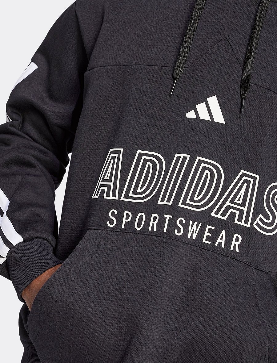 adidas Sportswear - M TIRO FL HDY - huvtröjor - black/white - 3