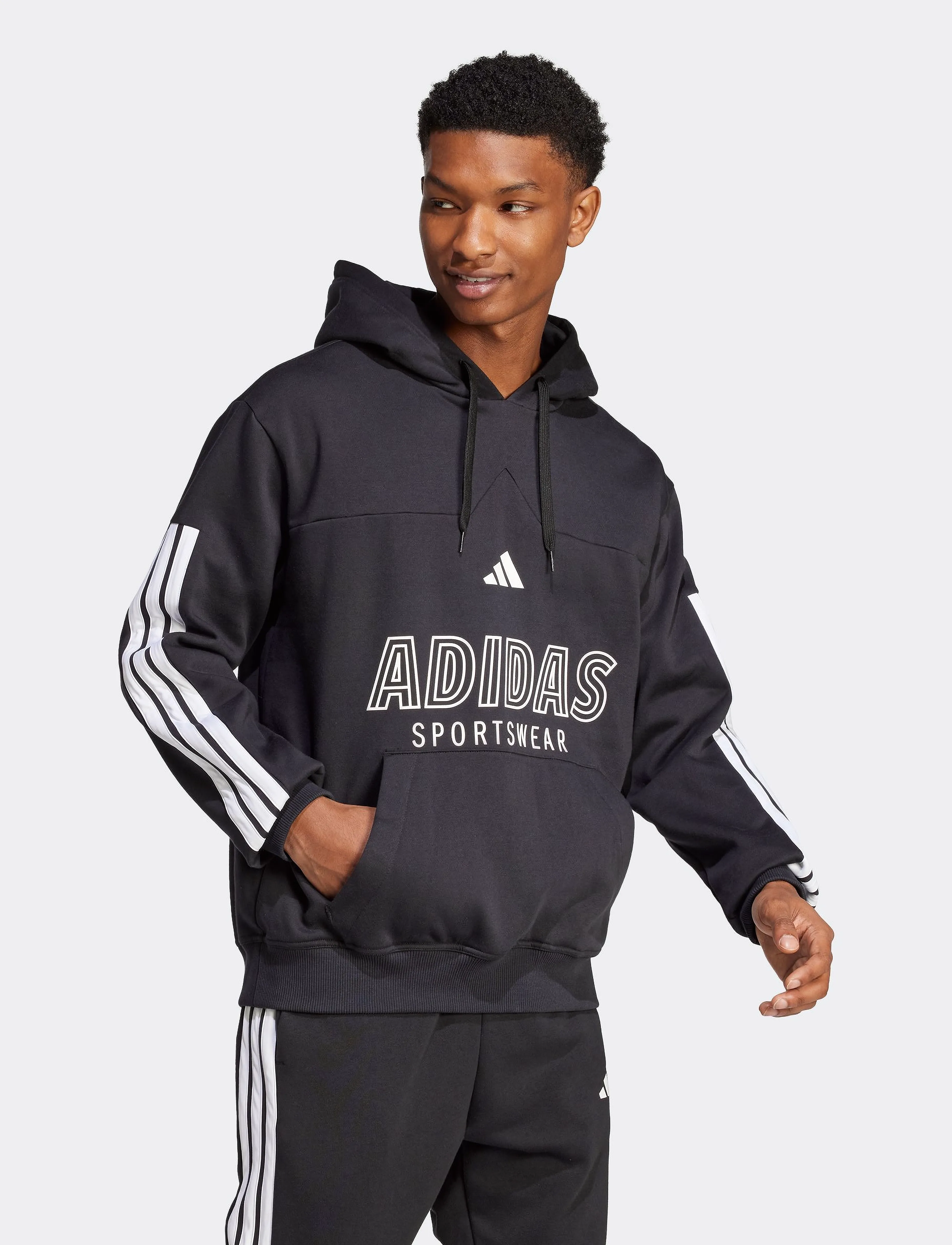 adidas Sportswear - M TIRO FL HDY - hettupeysur - black/white - 4
