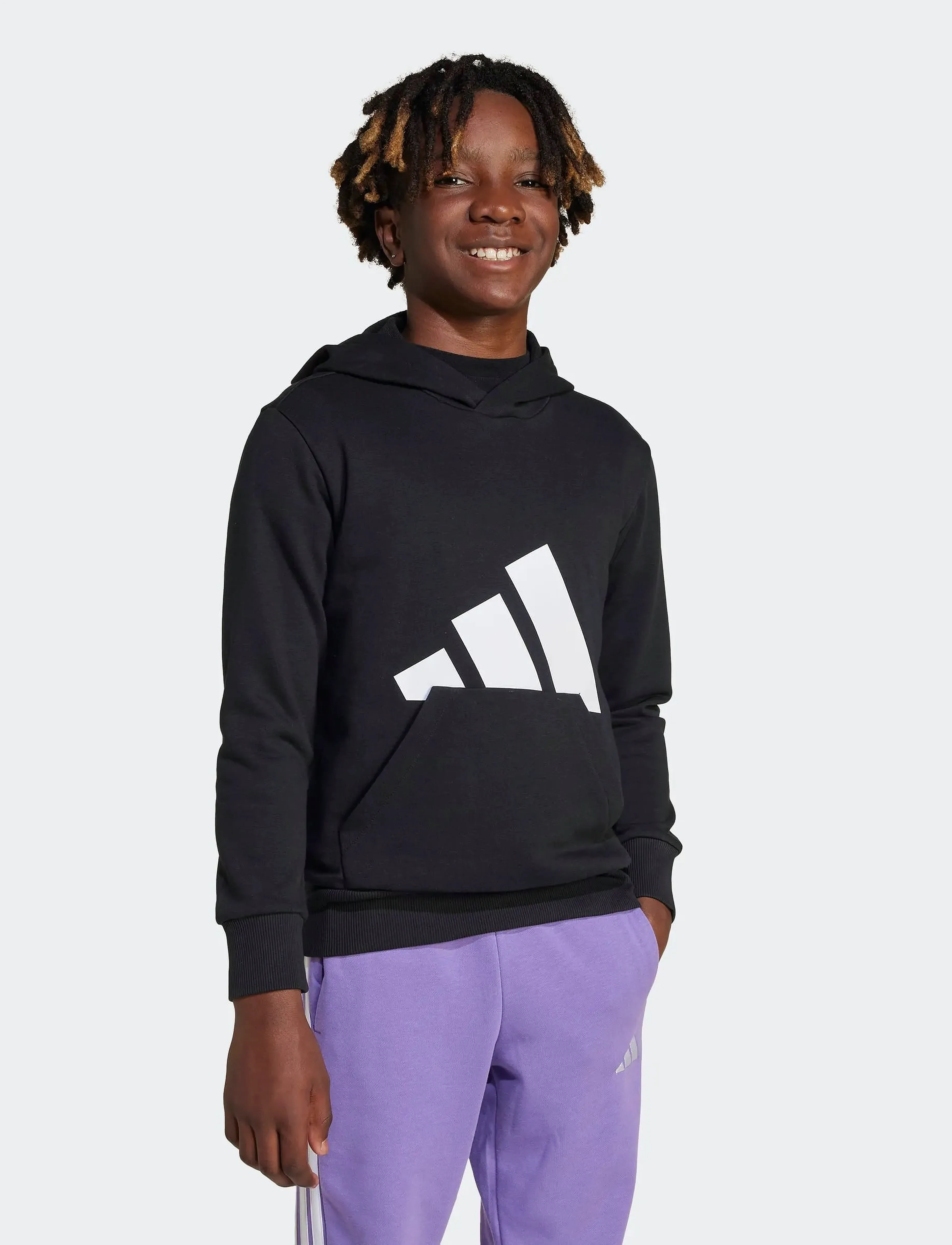 adidas Sportswear J Bl Ft Hd 280, Børn, Børne Logo Hættetrøje, Sort, Str: 152