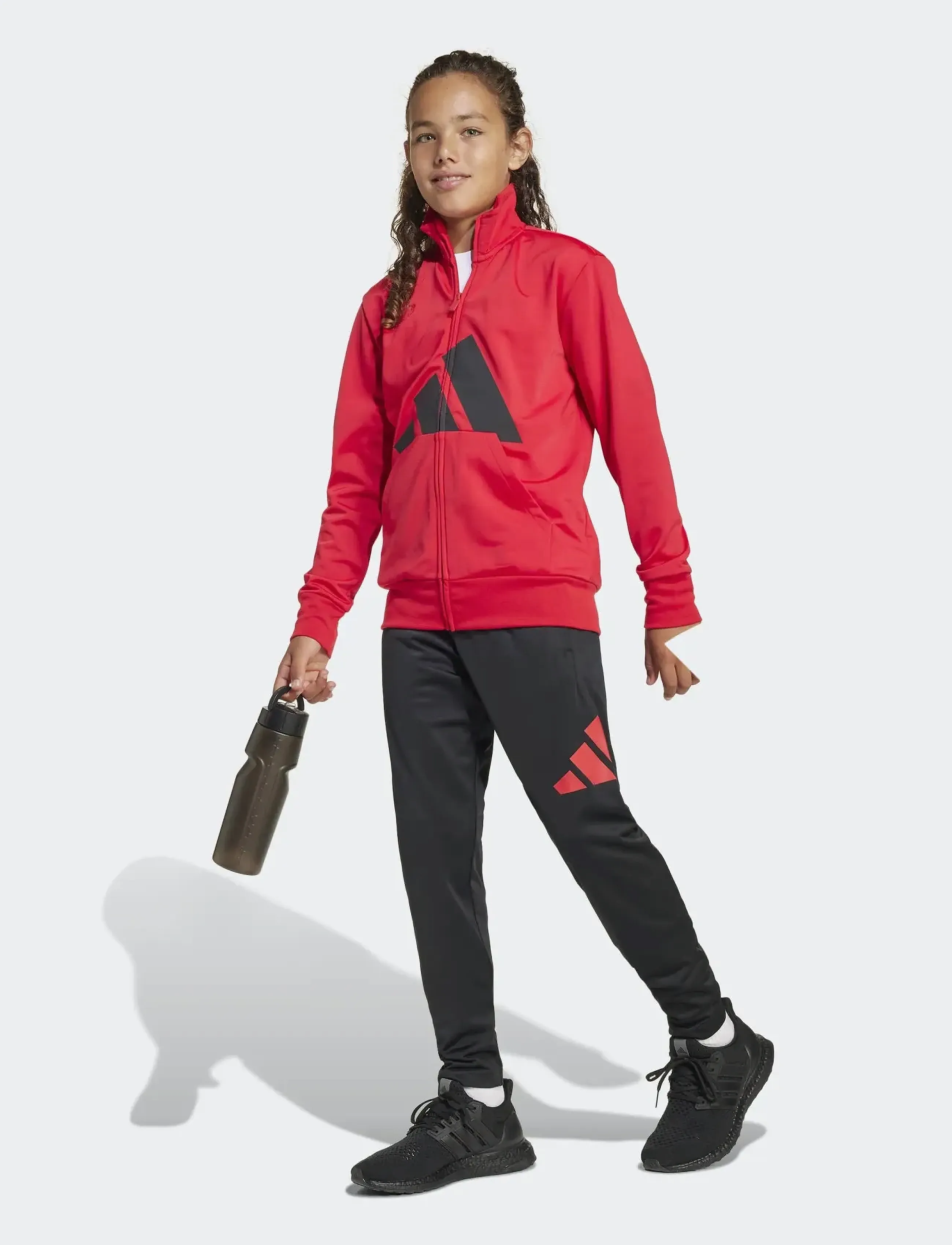 adidas Sportswear J BL TR TS 205 - Set - PURRUB/BLACK / red