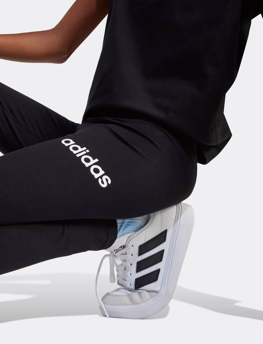 adidas Sportswear - JG LIN LEG 230 - leggings - black/white - 3
