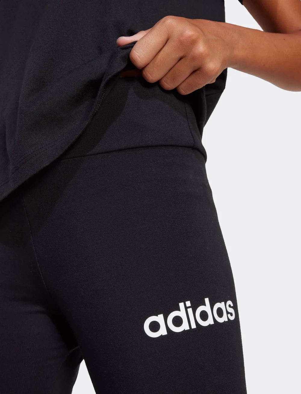 adidas Sportswear - JG LIN LEG 230 - leggings - black/white - 4