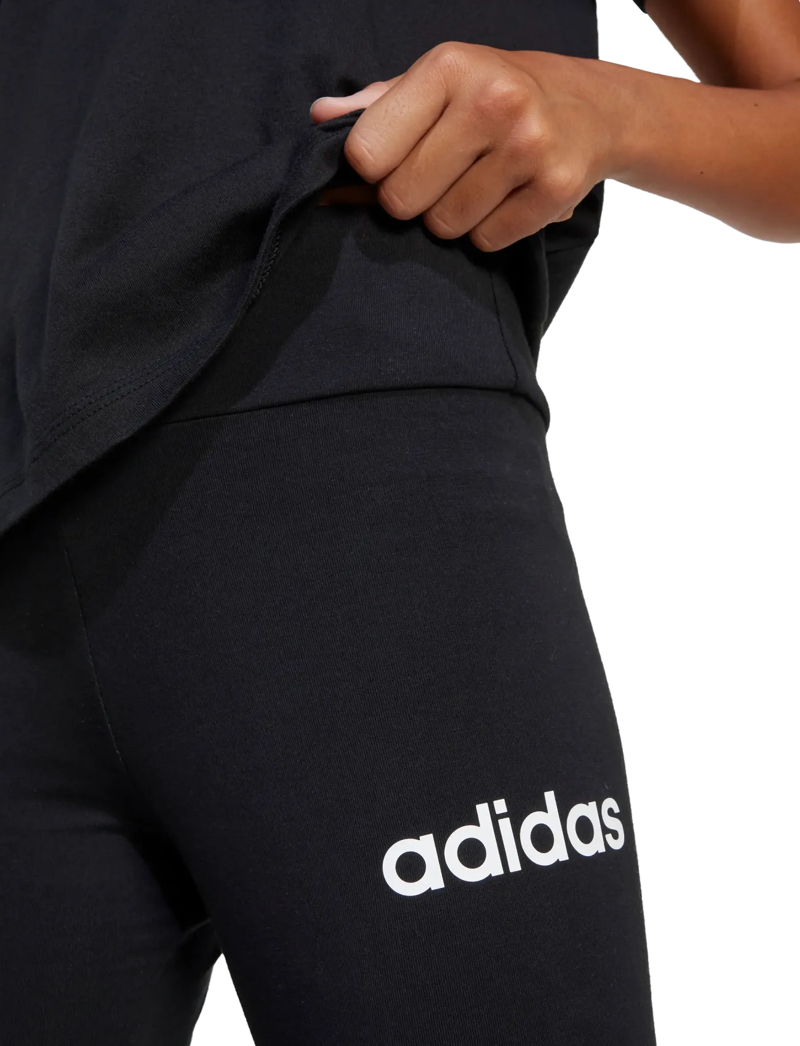 adidas Sportswear - JG LIN LEG 230 - leggings - black/white - 4