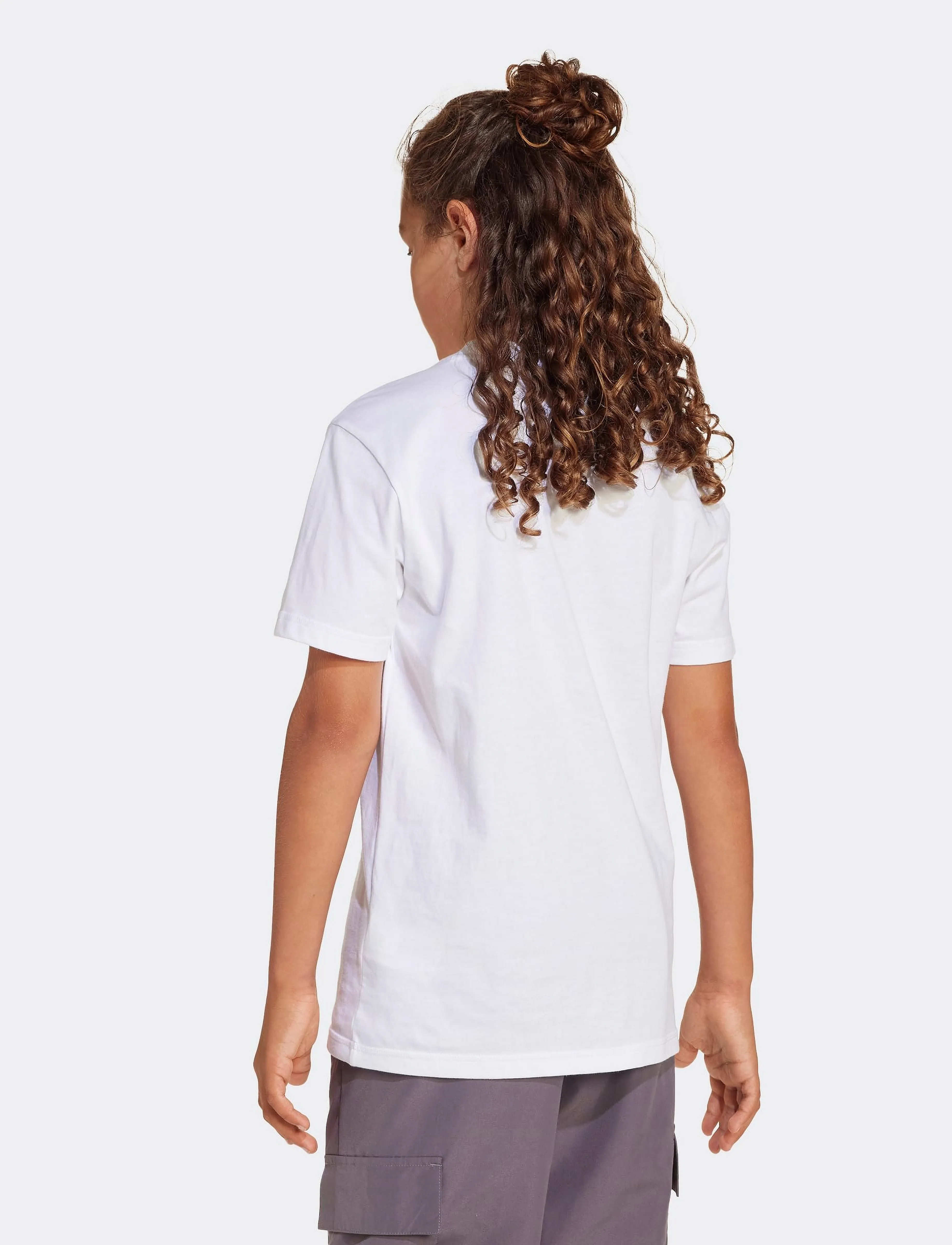 adidas Sportswear - J LIN TEE 160 - short-sleeved t-shirts - white/black - 2