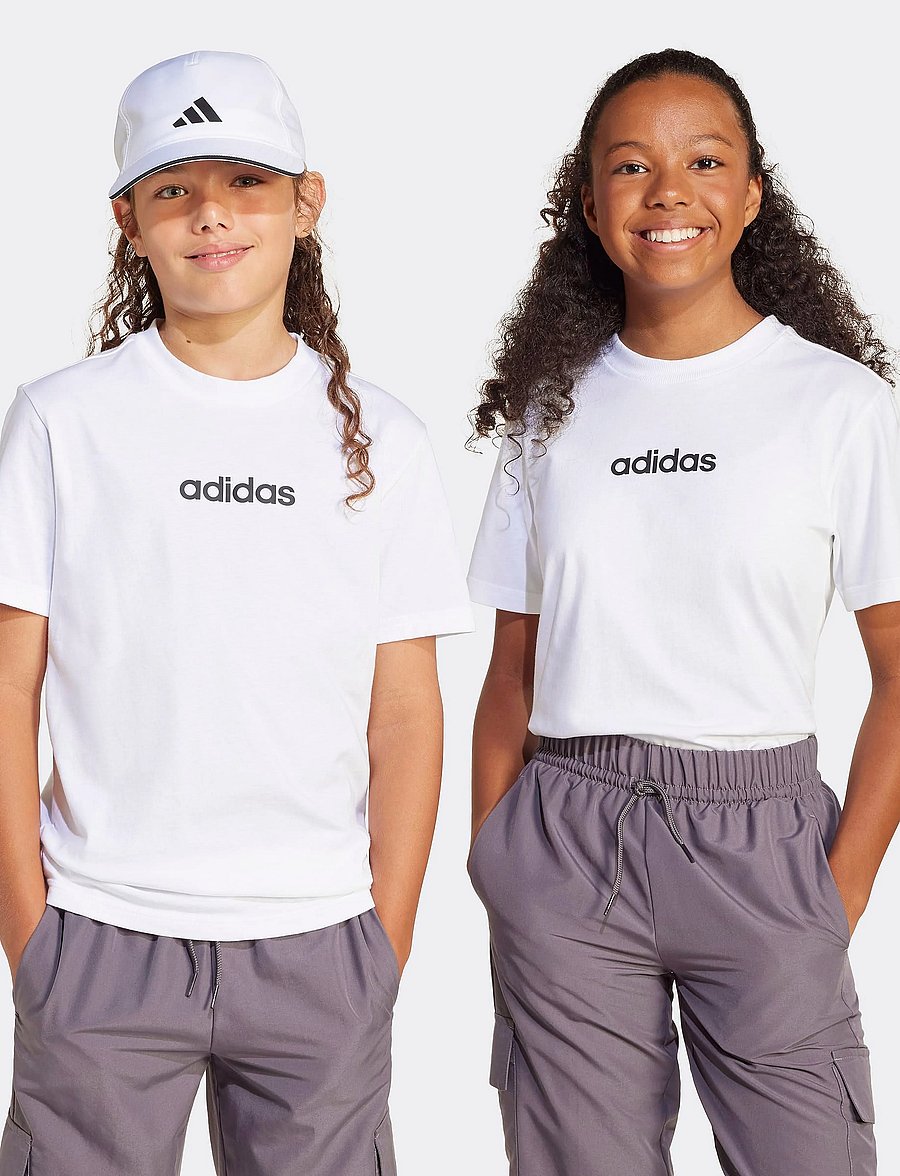 adidas Sportswear - J LIN TEE 160 - kortermede t-skjorter - white/black - 3