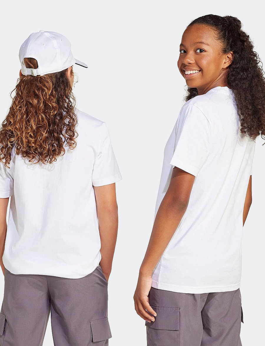 adidas Sportswear - J LIN TEE 160 - kortermede t-skjorter - white/black - 4