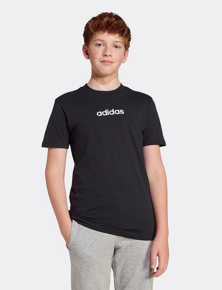 adidas Sportswear - J LIN TEE 160 - kurzärmelig - black/white - 0