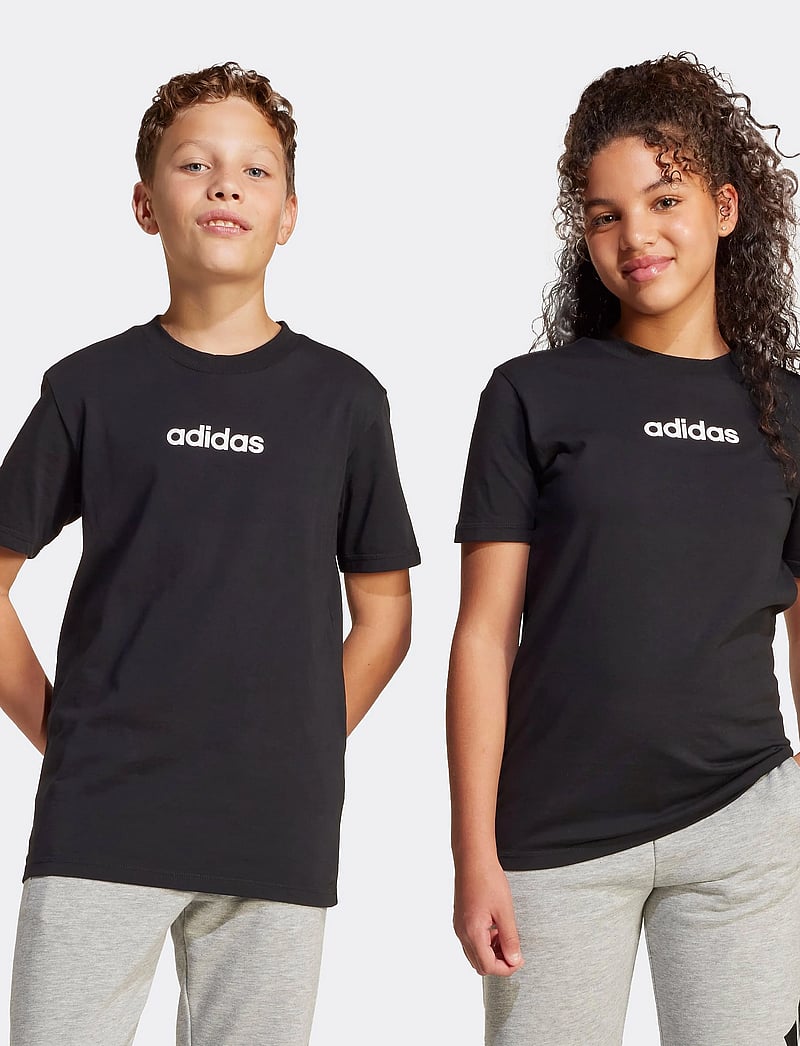 adidas Sportswear - J LIN TEE 160 - kortærmede t-shirts - black/white - 3