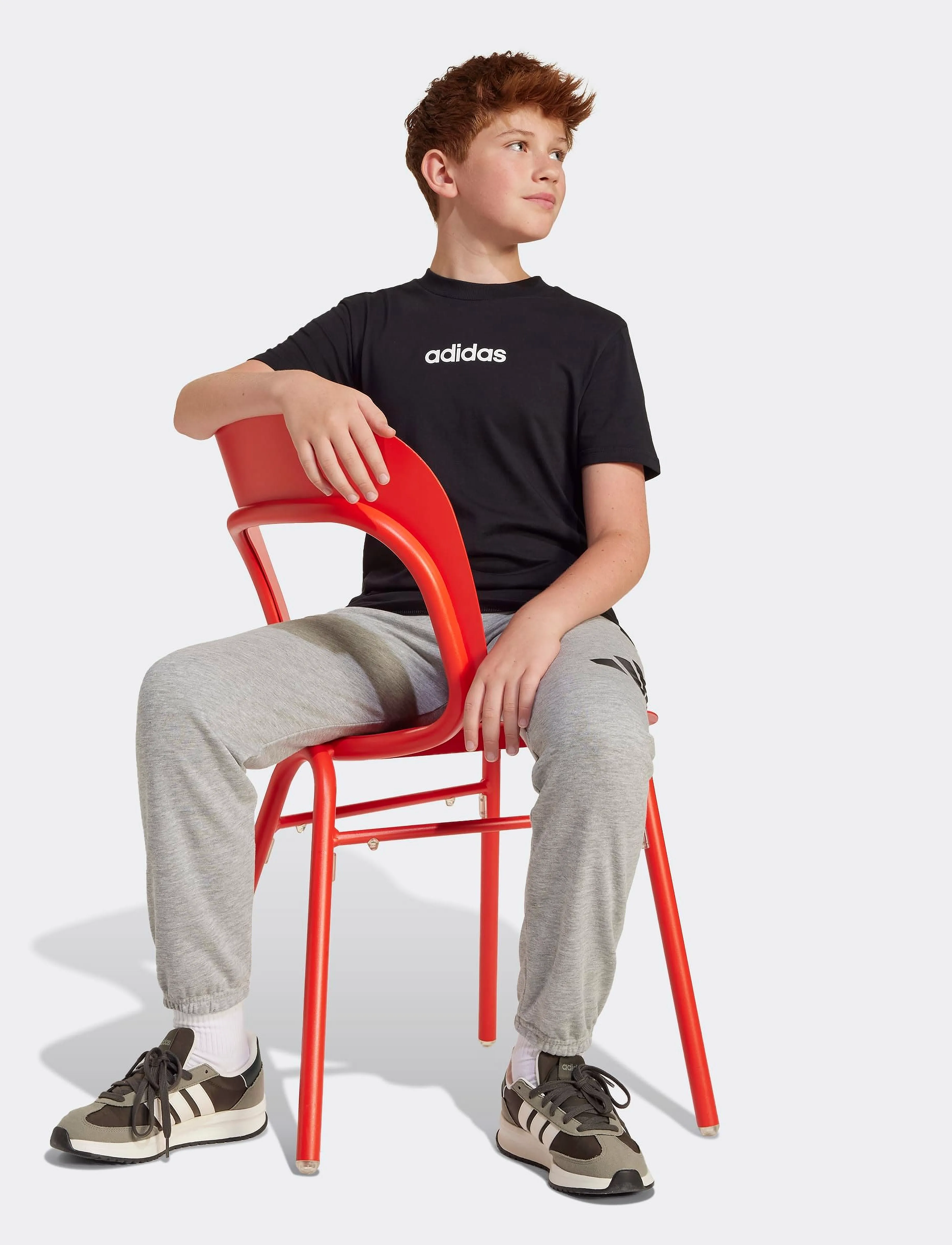 adidas Sportswear - J LIN TEE 160 - kurzärmelig - black/white - 4