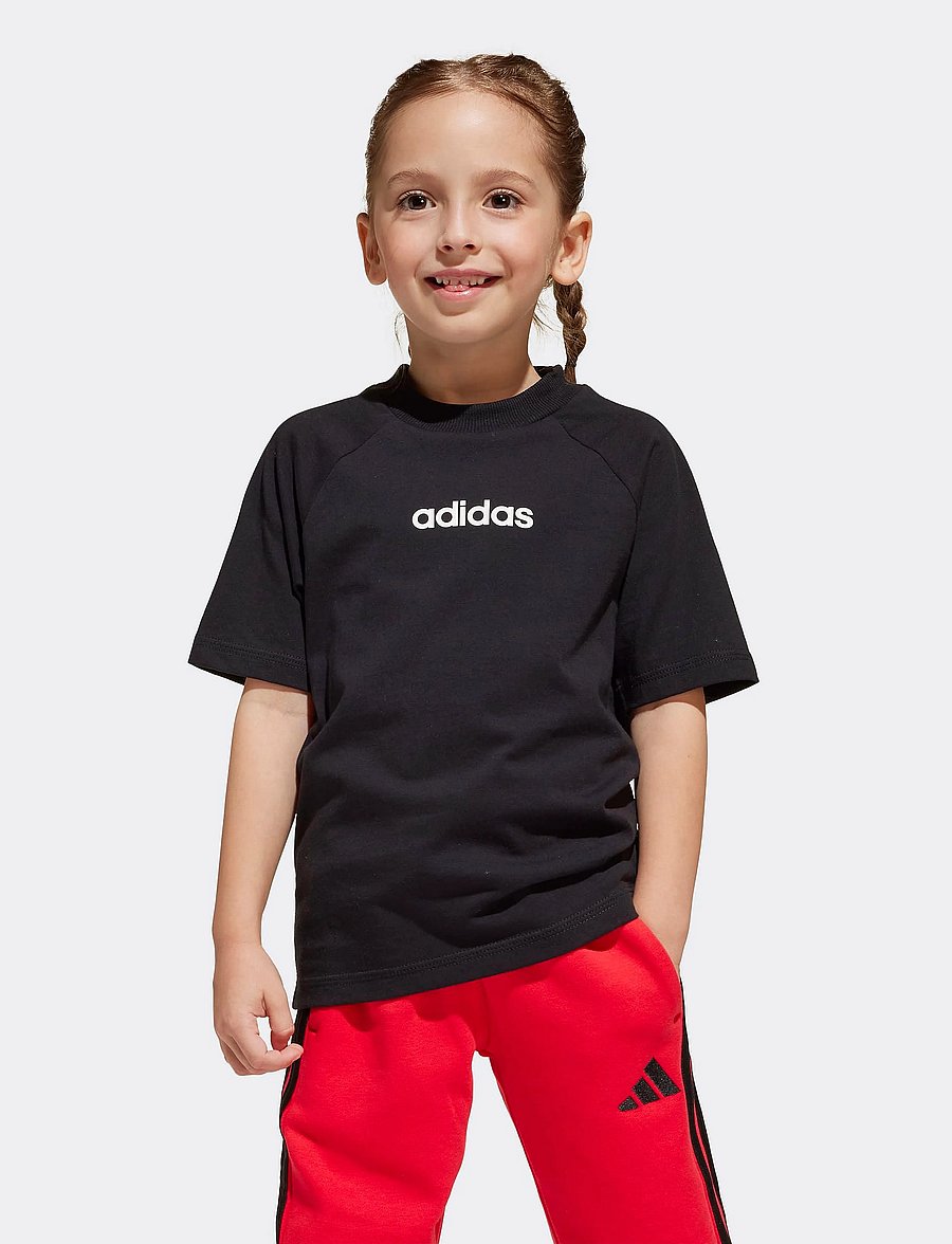 adidas Sportswear - LK LIN TEE 160 - kurzärmelig - black/white - 0