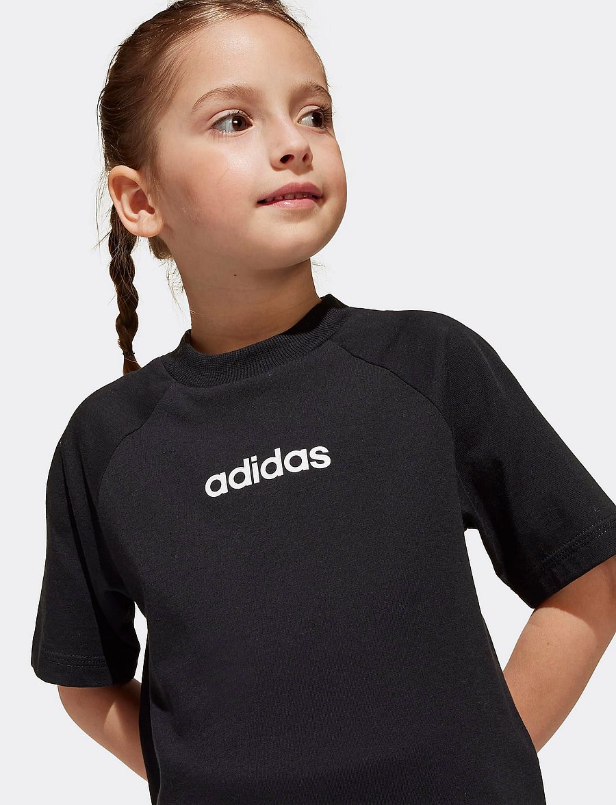 adidas Sportswear - LK LIN TEE 160 - kurzärmelig - black/white - 3