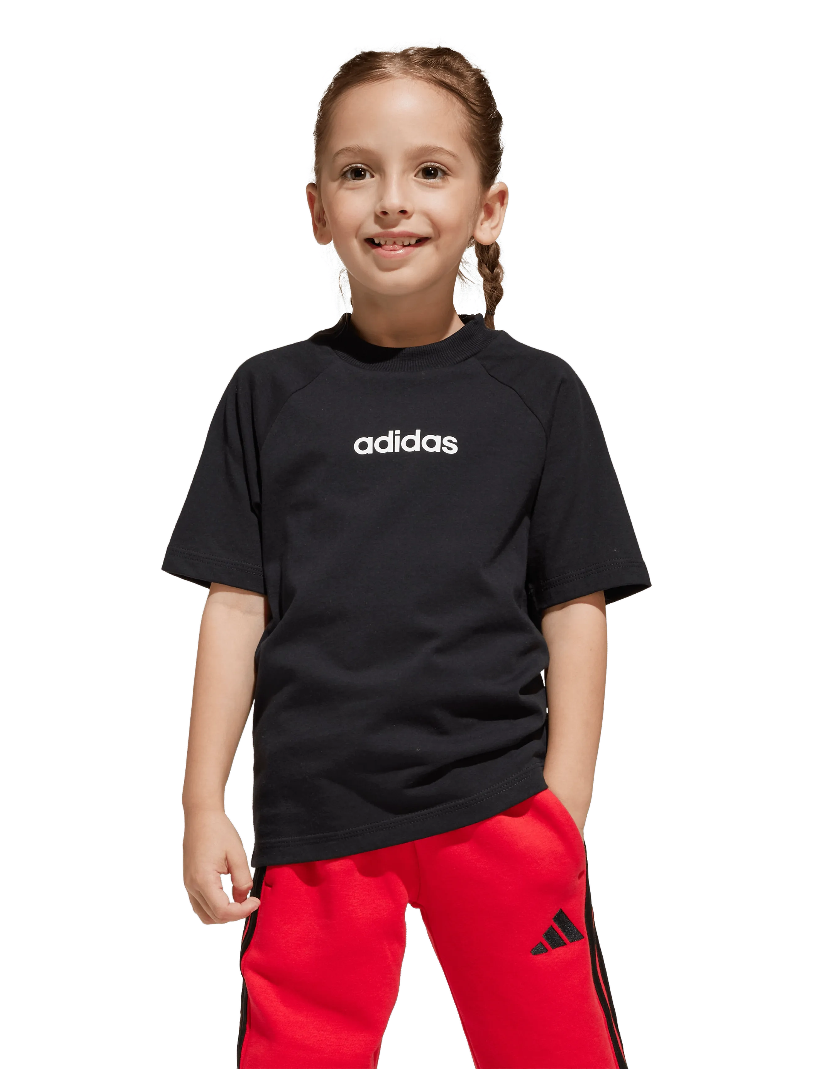 adidas Sportswear - LK LIN TEE 160 - kortärmade t-shirts - black/white - 4
