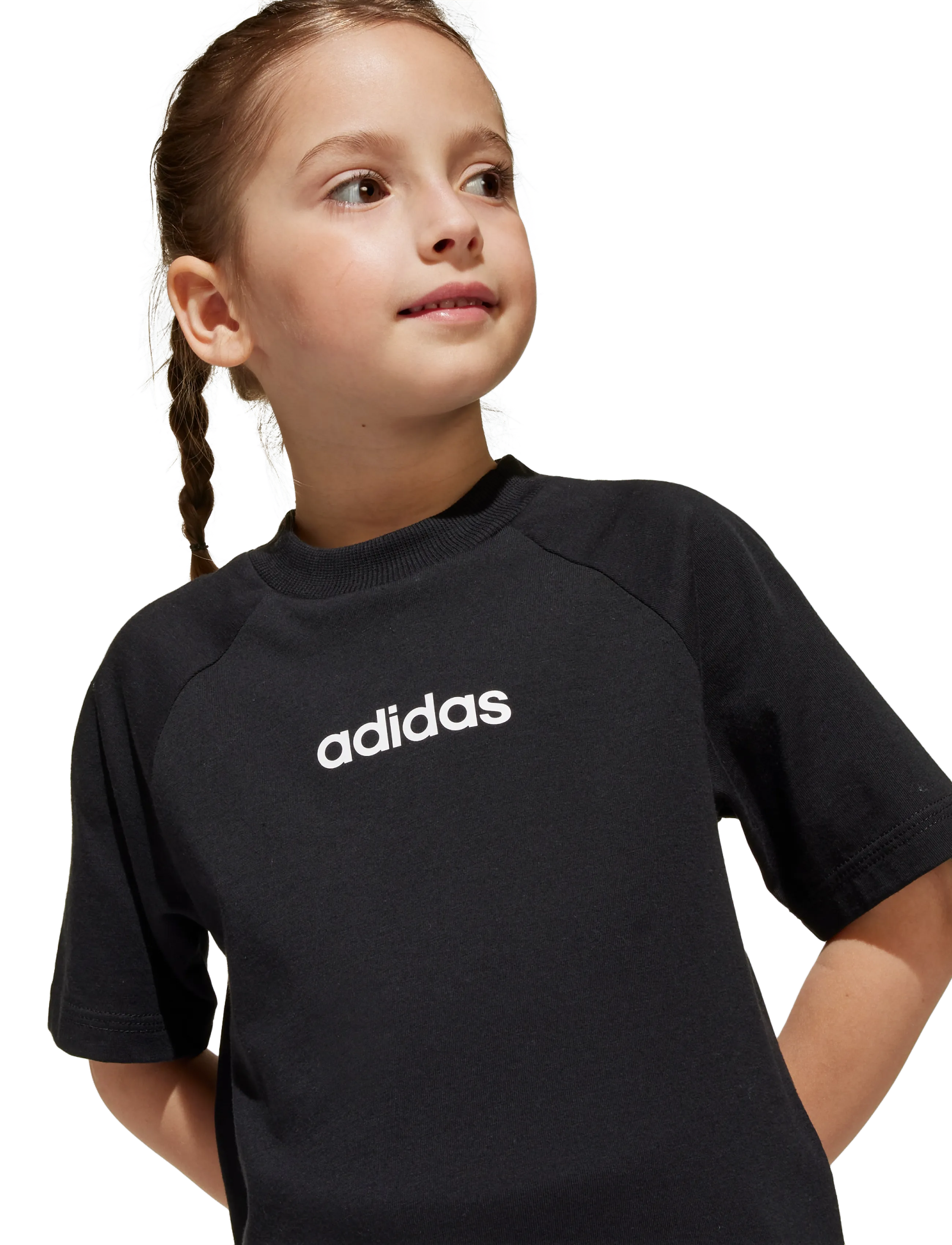 adidas Sportswear - LK LIN TEE 160 - kortärmade t-shirts - black/white - 5