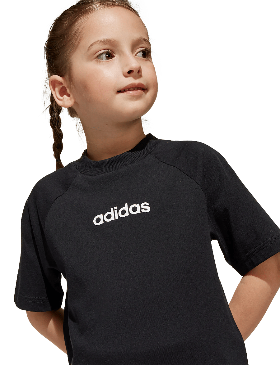 adidas Sportswear - LK LIN TEE 160 - kortärmade t-shirts - black/white - 5