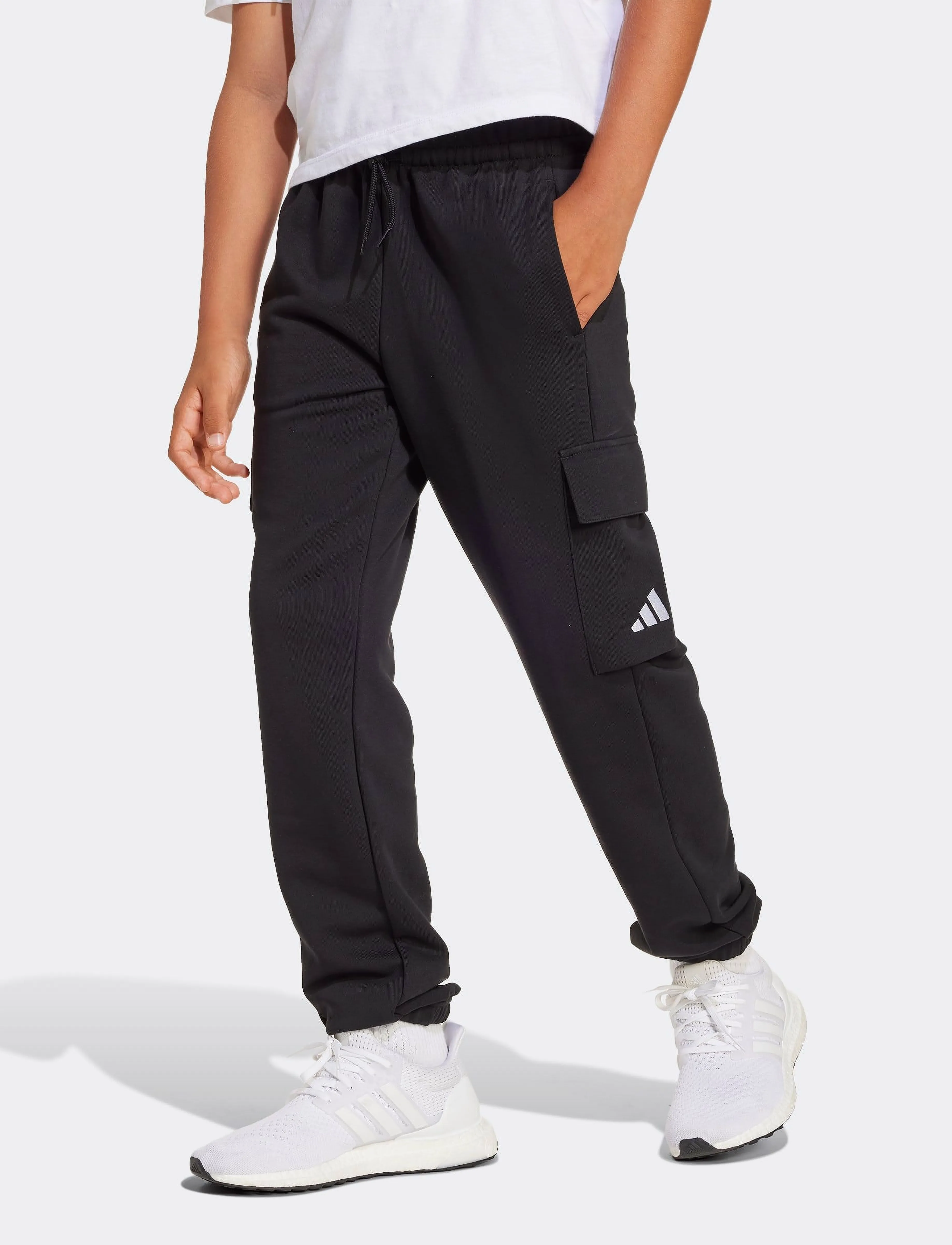 adidas Sportswear J Sl Ft C Pt, 140, Black, Underdele > Joggingbukser, Børn