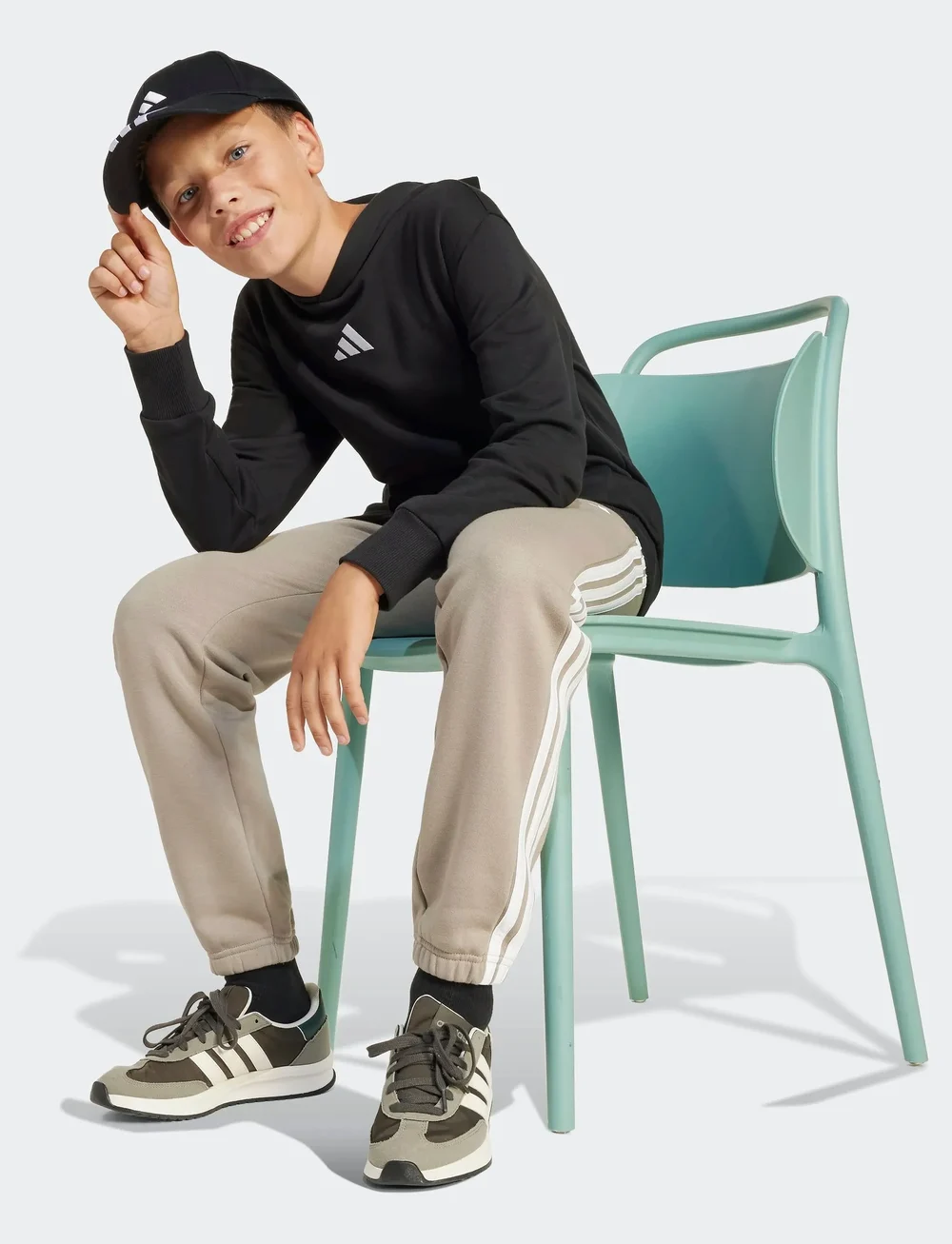 adidas Sportswear - J SL FL HD 225 - kapuzenpullover - black/white - 5