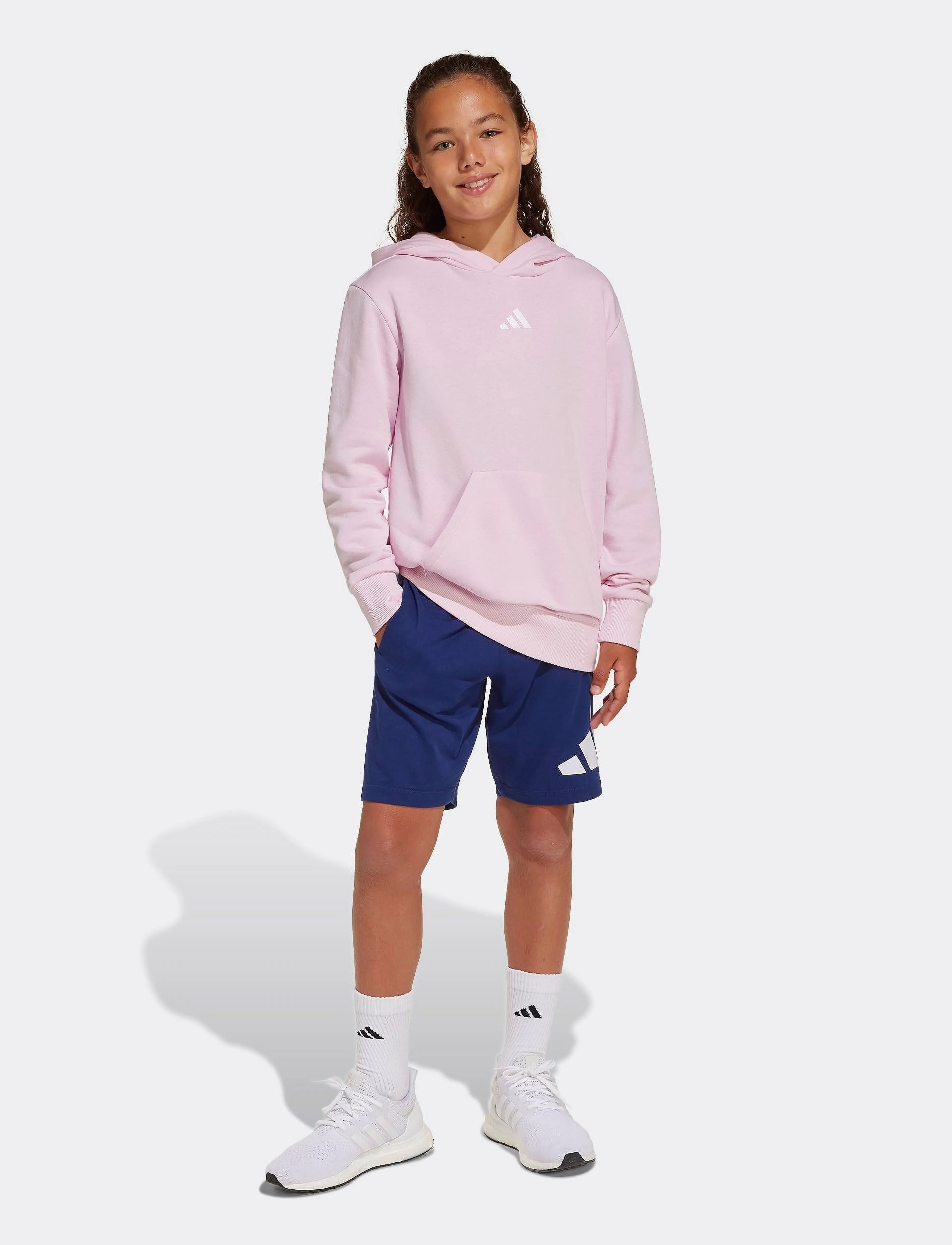 adidas Sportswear J SL FL HD 225 - Džemperiai - CLPINK/WHITE / pink/rose