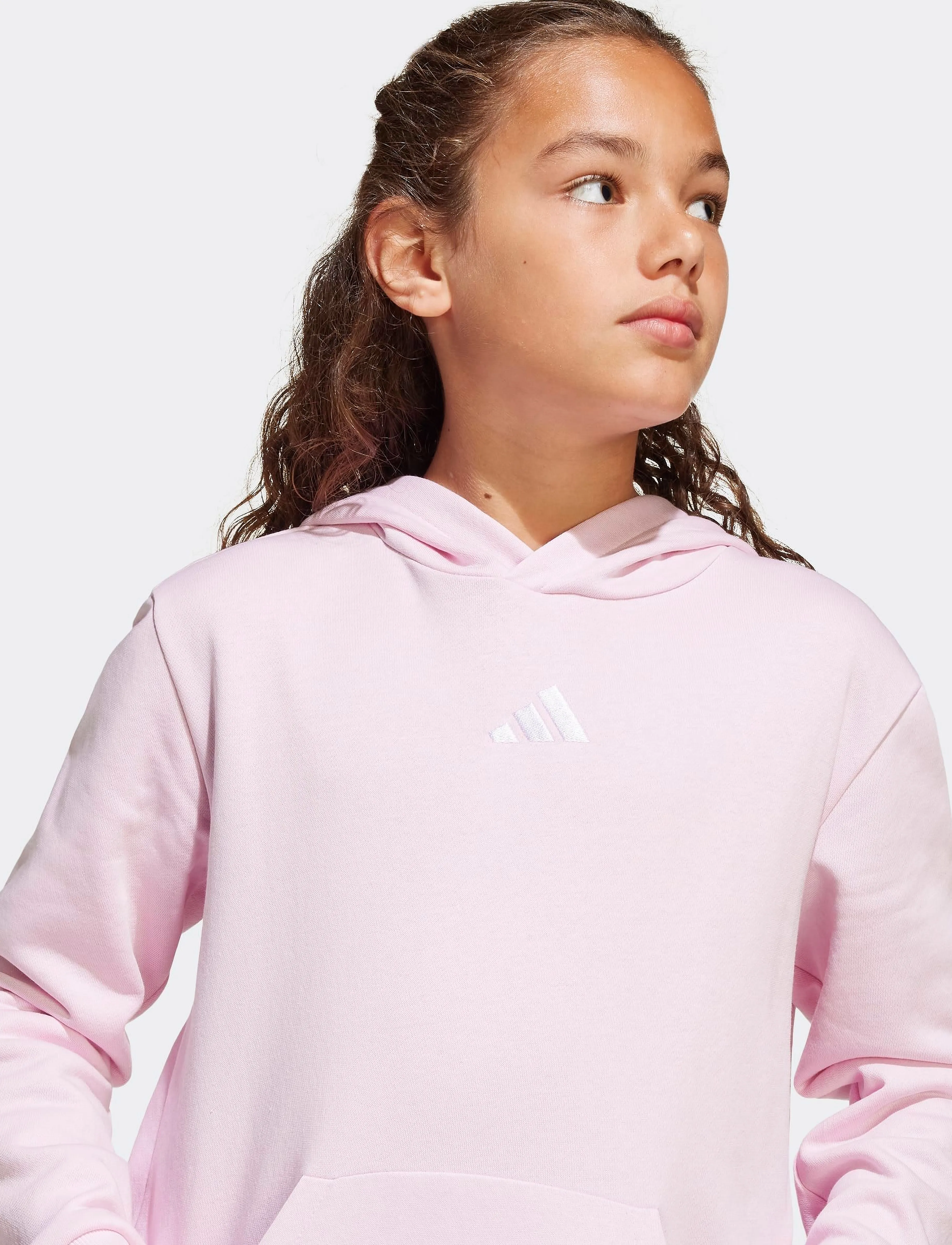 adidas Sportswear - J SL FL HD 225 - hættetrøjer - clpink/white - 2