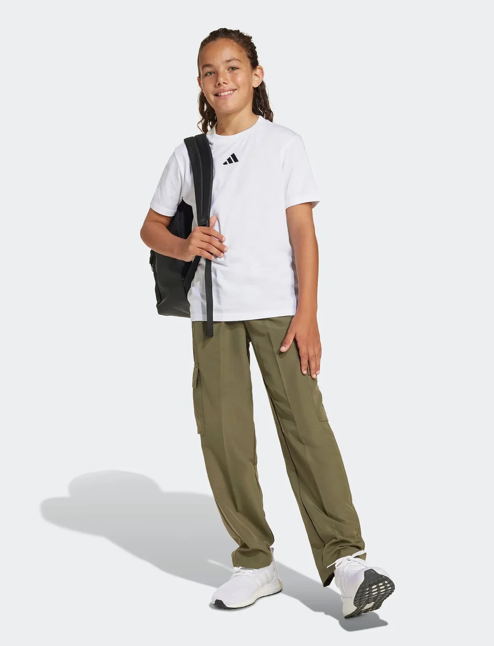 adidas Sportswear - J SL TEE 160 - marškinėliai trumpomis rankovėmis - white/black - 0