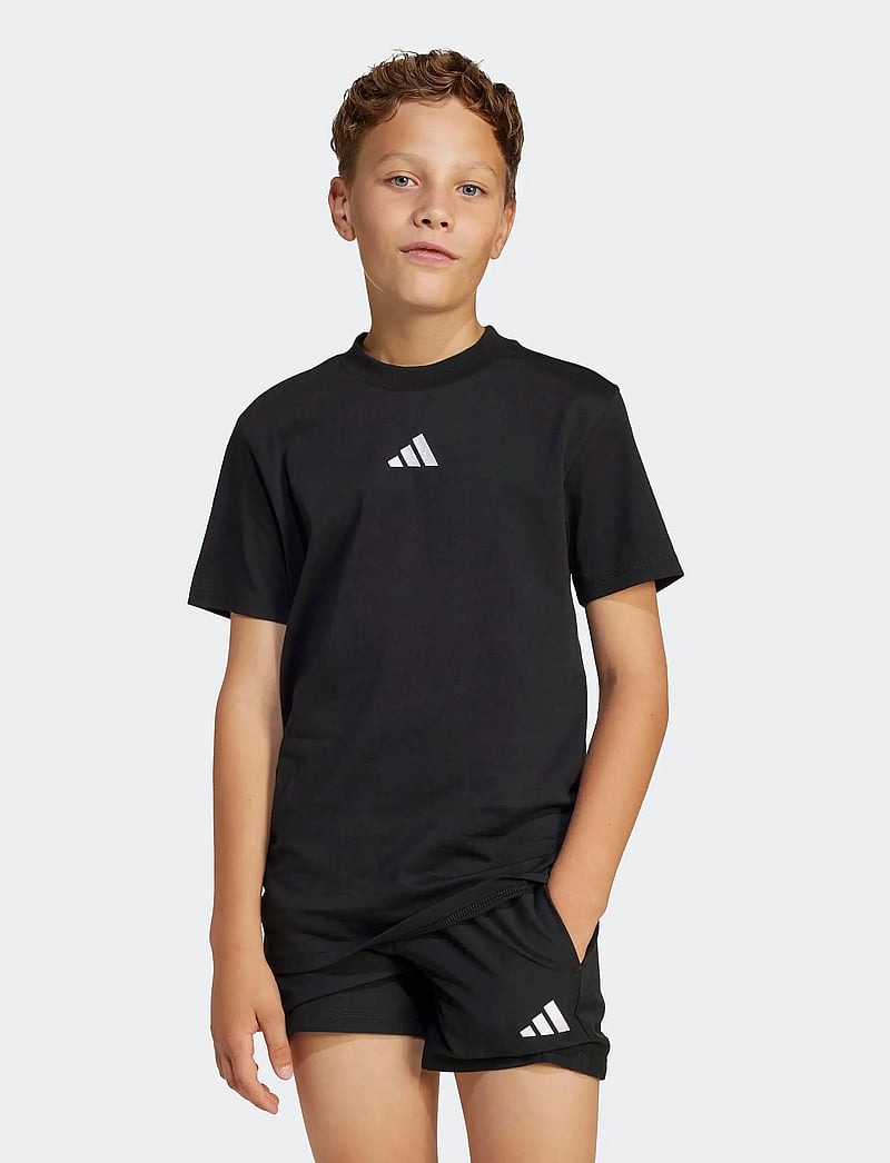 adidas Sportswear - J SL TEE 160 - kurzärmelig - black/white - 0