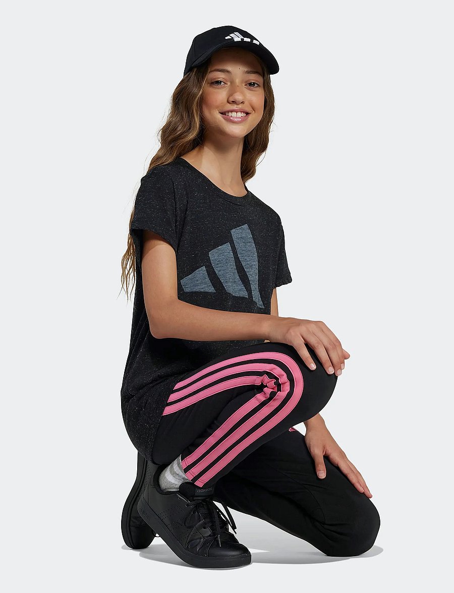adidas Sportswear - JG BL WIN TEE - kurzärmelig - black/white - 0