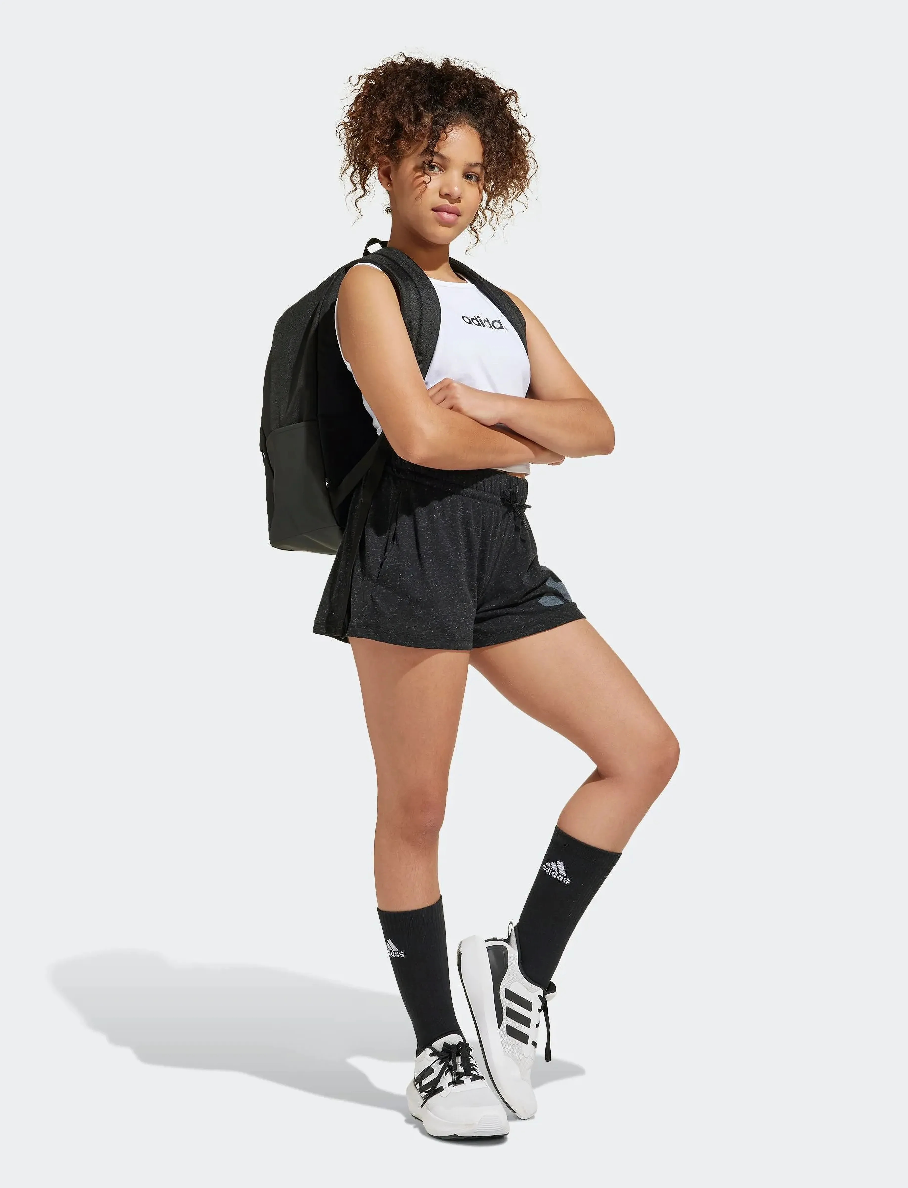 adidas Sportswear - JG BL WIN SH - sport-shorts - black/white - 3