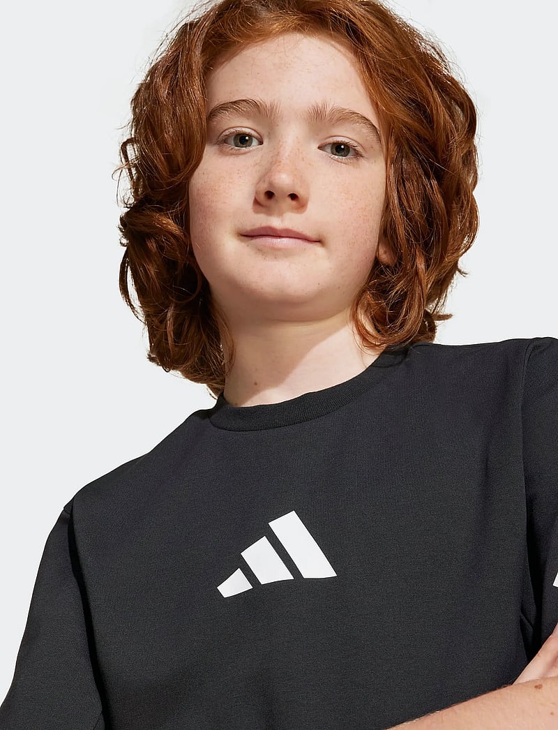 adidas Sportswear - J ZNE TEE - lühikeste varrukatega t-särgid - black/white - 3