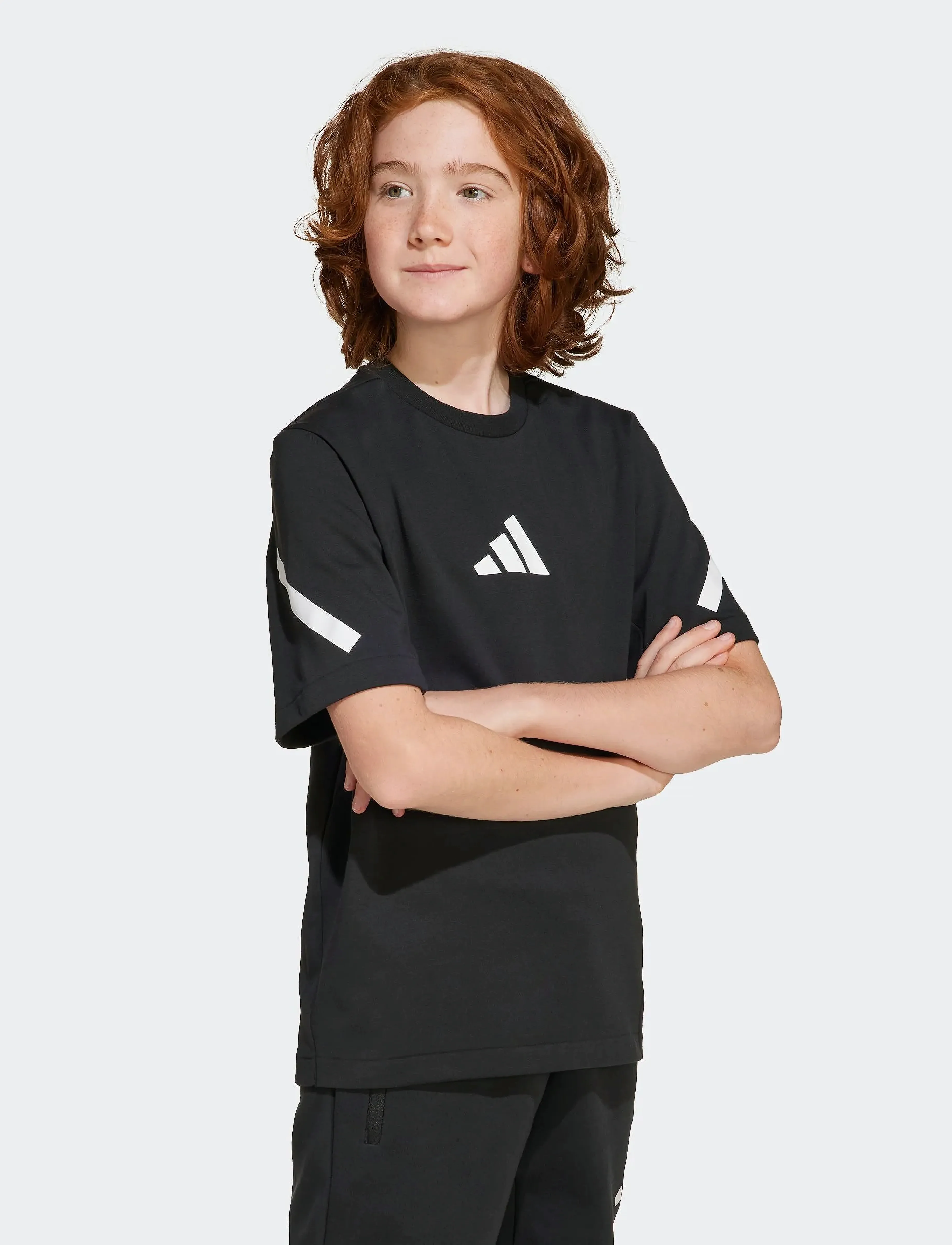 adidas Sportswear - J ZNE TEE - kurzärmelig - black/white - 4