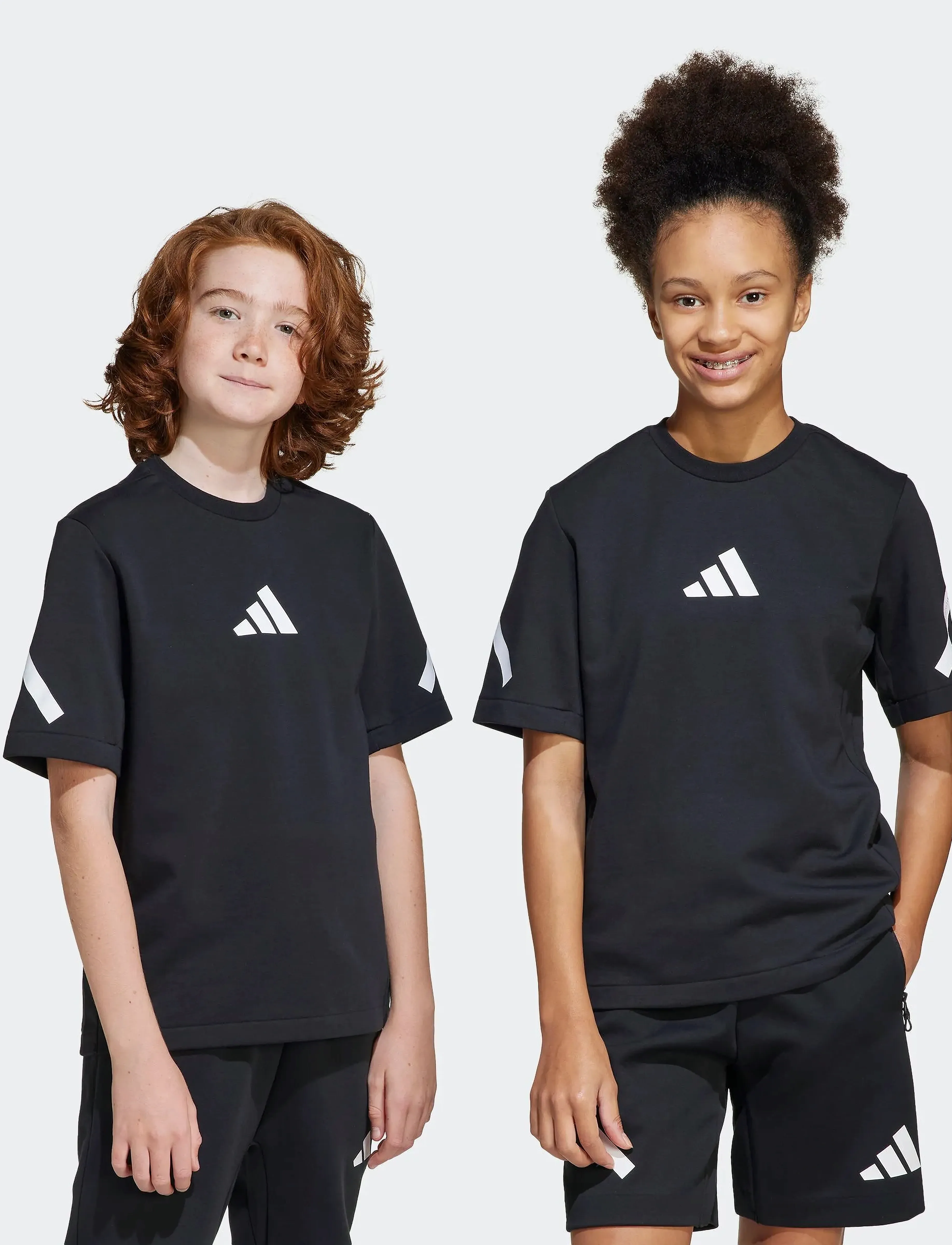 adidas Sportswear - J ZNE TEE - kurzärmelig - black/white - 5