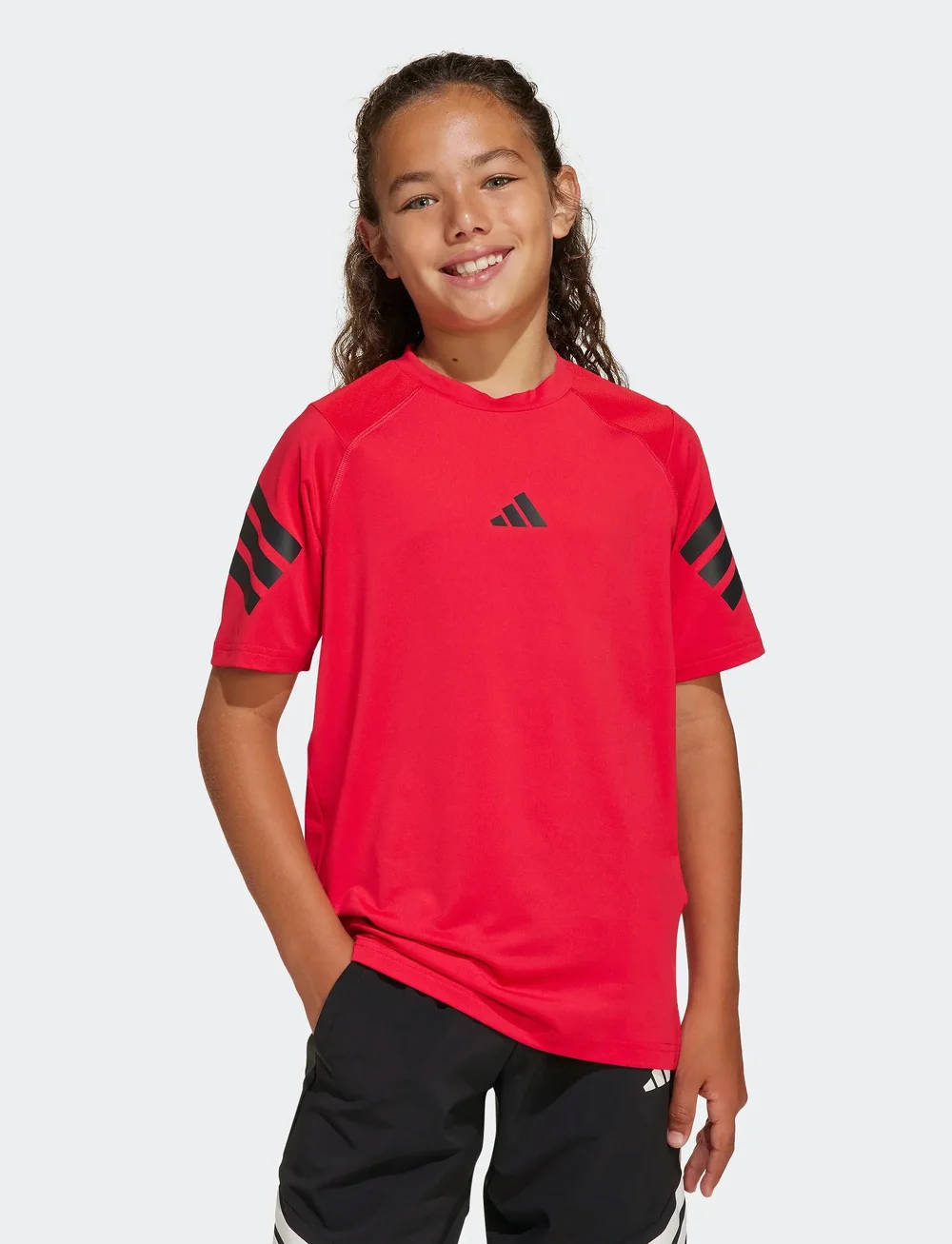 adidas Sportswear - J SPR TEE - marškinėliai trumpomis rankovėmis - purrub/black - 0