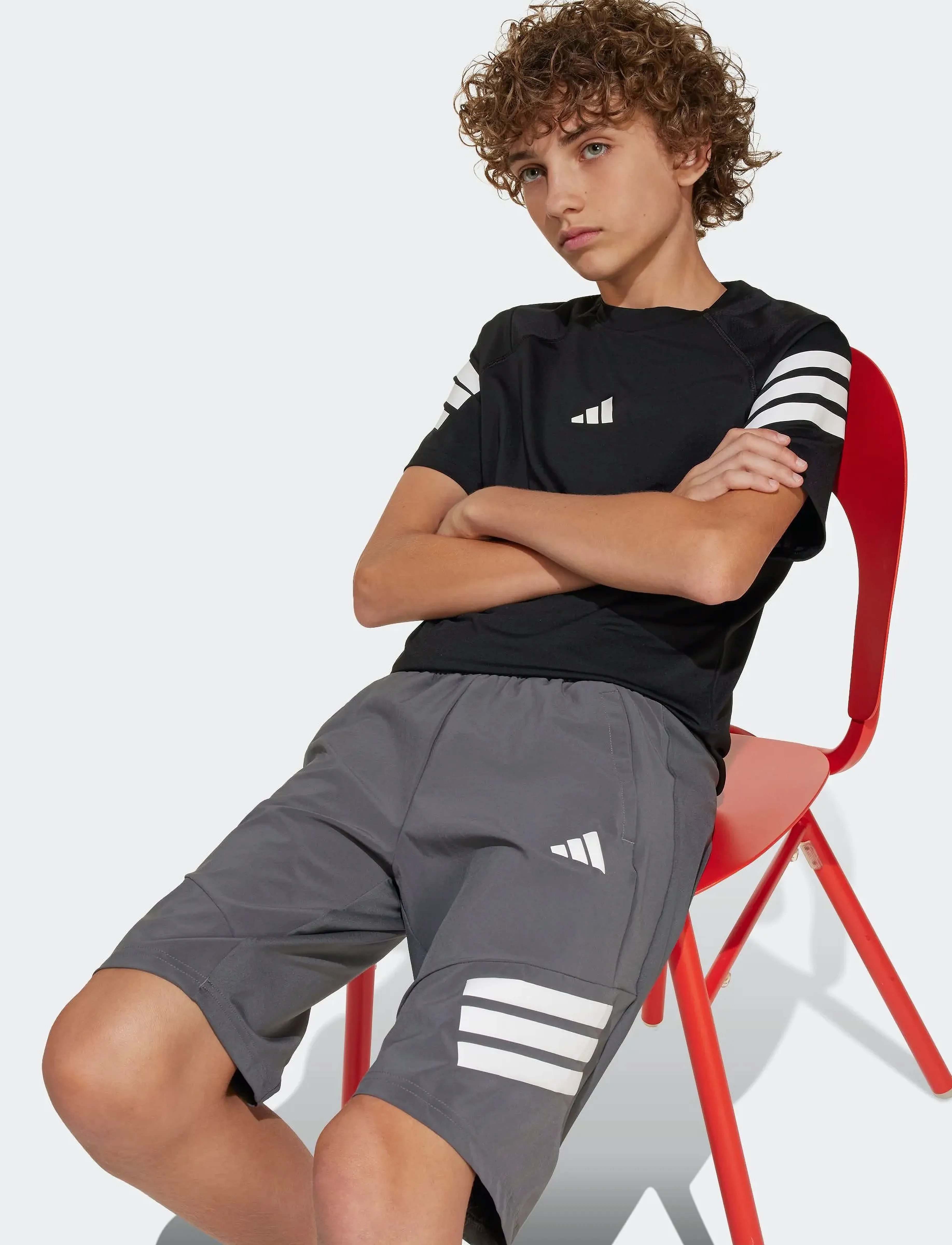 adidas Sportswear - J SPR SHORTS - grefiv/white - 3