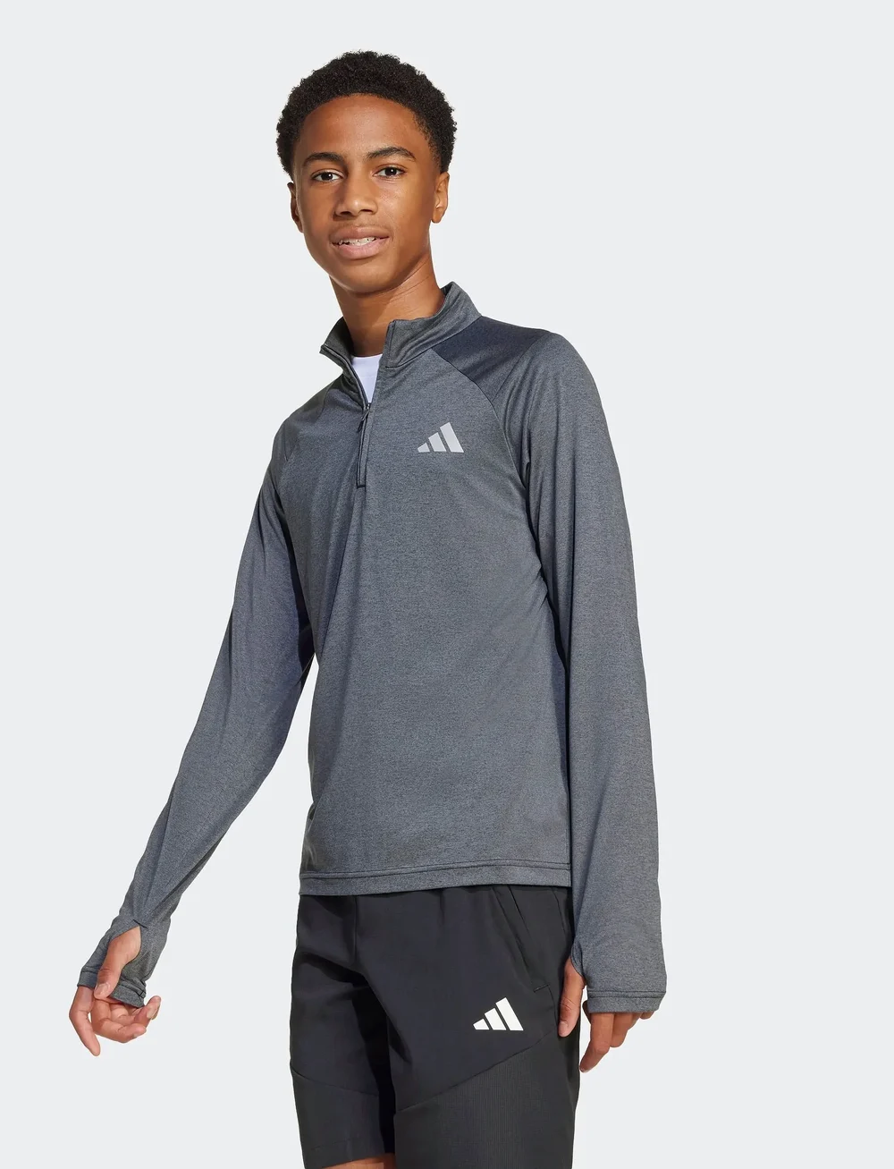 adidas Sportswear - J GT PZ ZIP LS - sportoberteile - black/grethr/refsil - 0