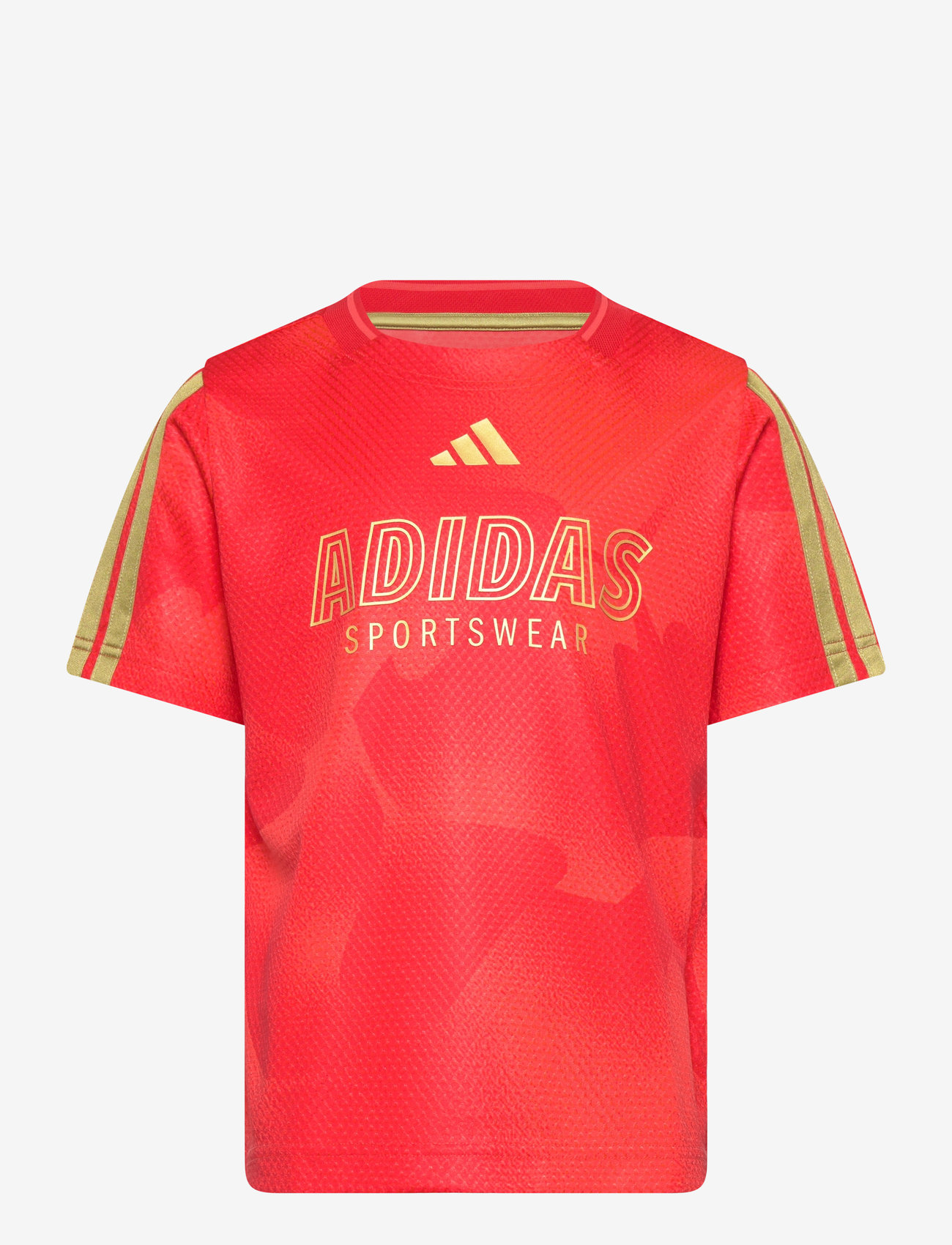 adidas Sportswear - J HOT COF TEE - vivred/goldmt - 1