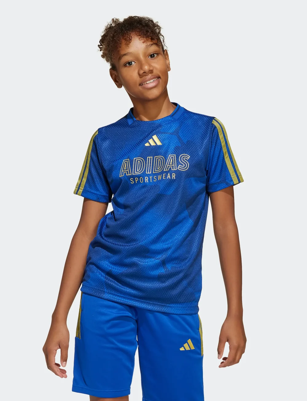 adidas Sportswear - J HOT COF TEE - sportoberteile - tmrobl/goldmt - 0