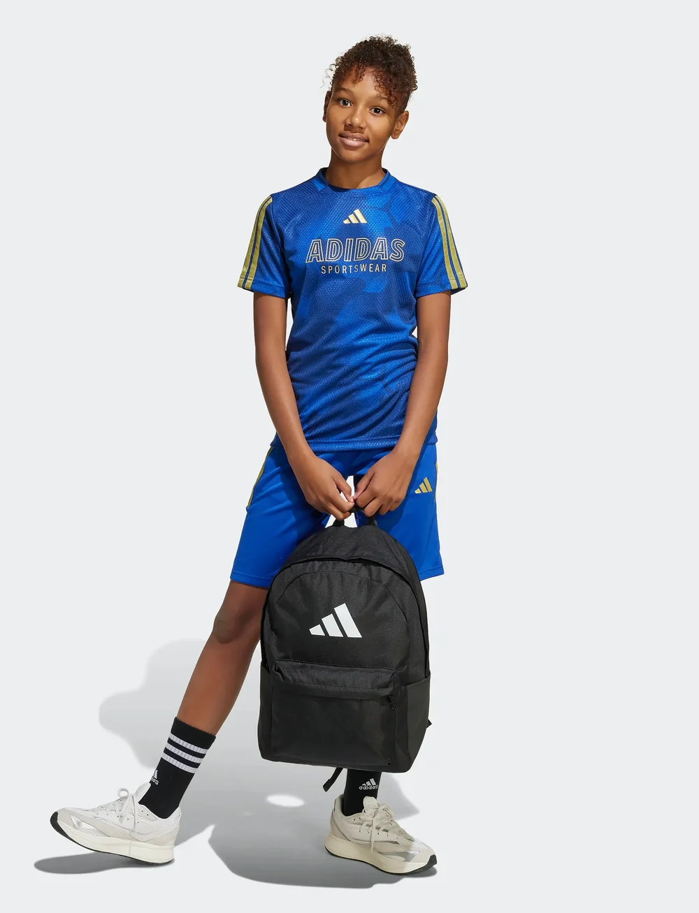 adidas Sportswear - J HOT COF TEE - sportoberteile - tmrobl/goldmt - 5