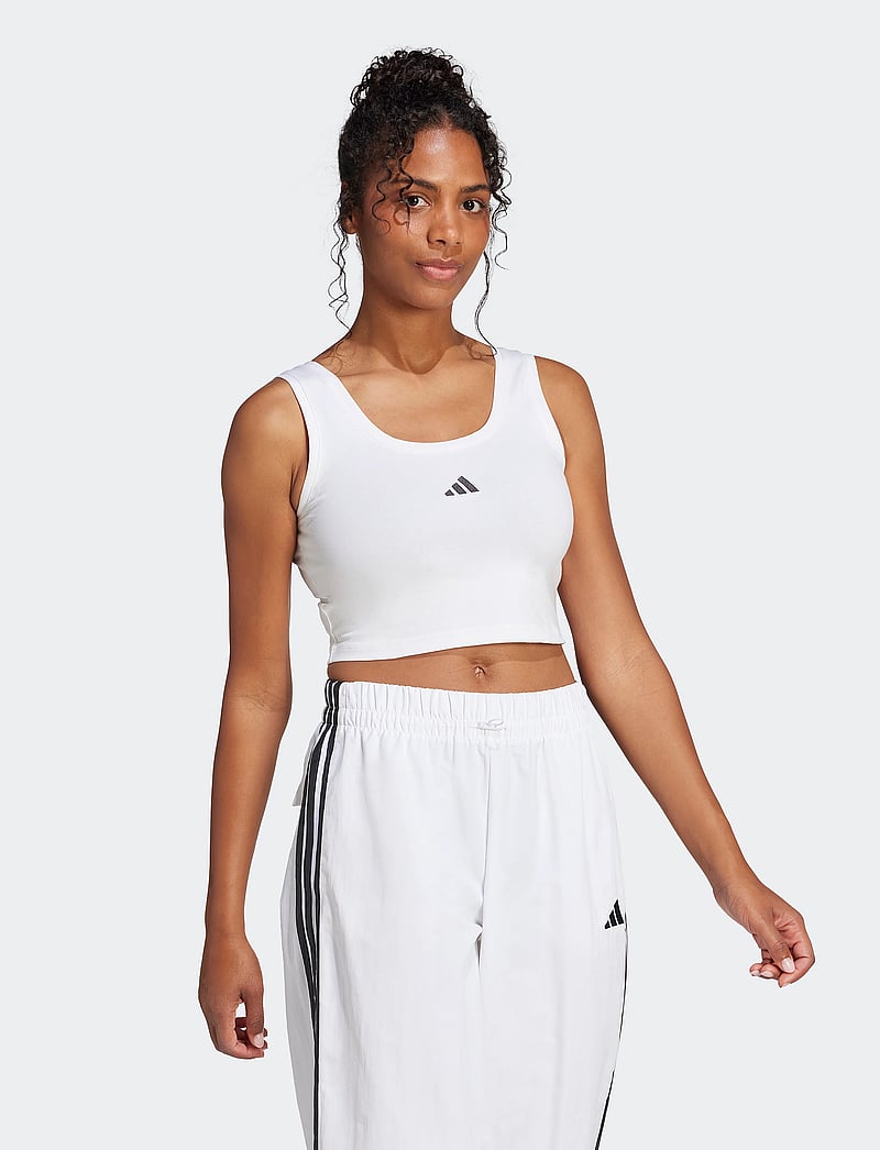 adidas Sportswear - W SL SJ TK - crop tops - white/black - 0