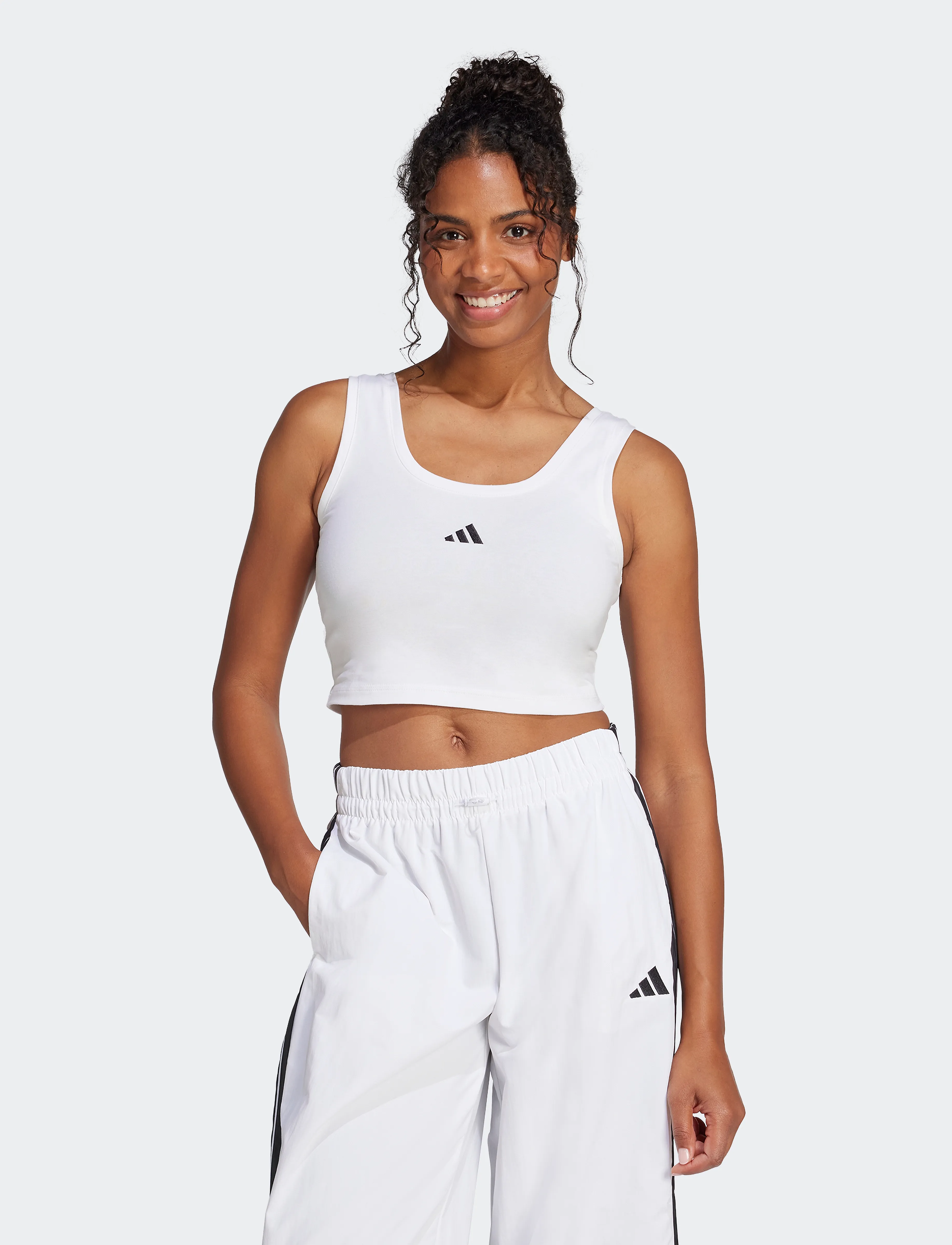 adidas Sportswear - W SL SJ TK - tanktops - white/black - 4