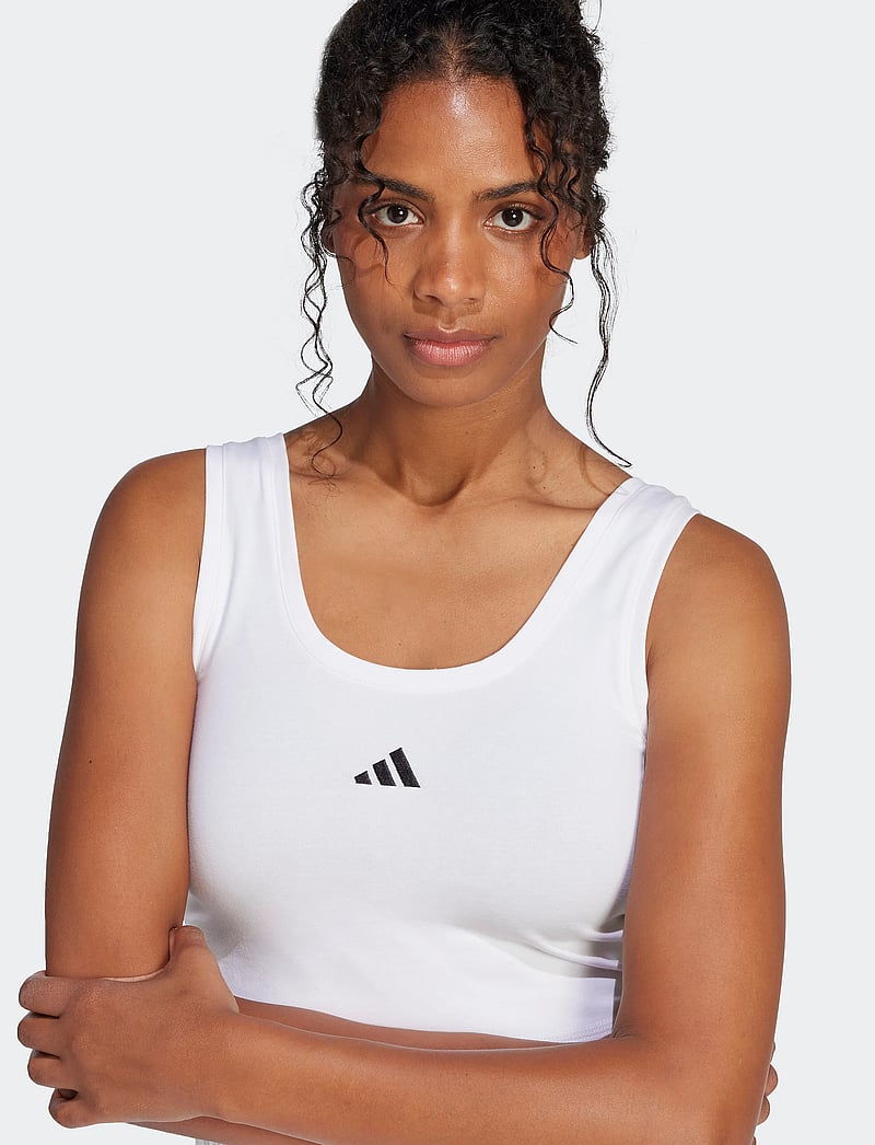 adidas Sportswear - W SL SJ TK - crop tops - white/black - 5