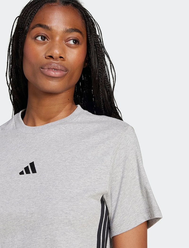 adidas Sportswear - W 3S SJ T - t-shirts - mgreyh/black - 2