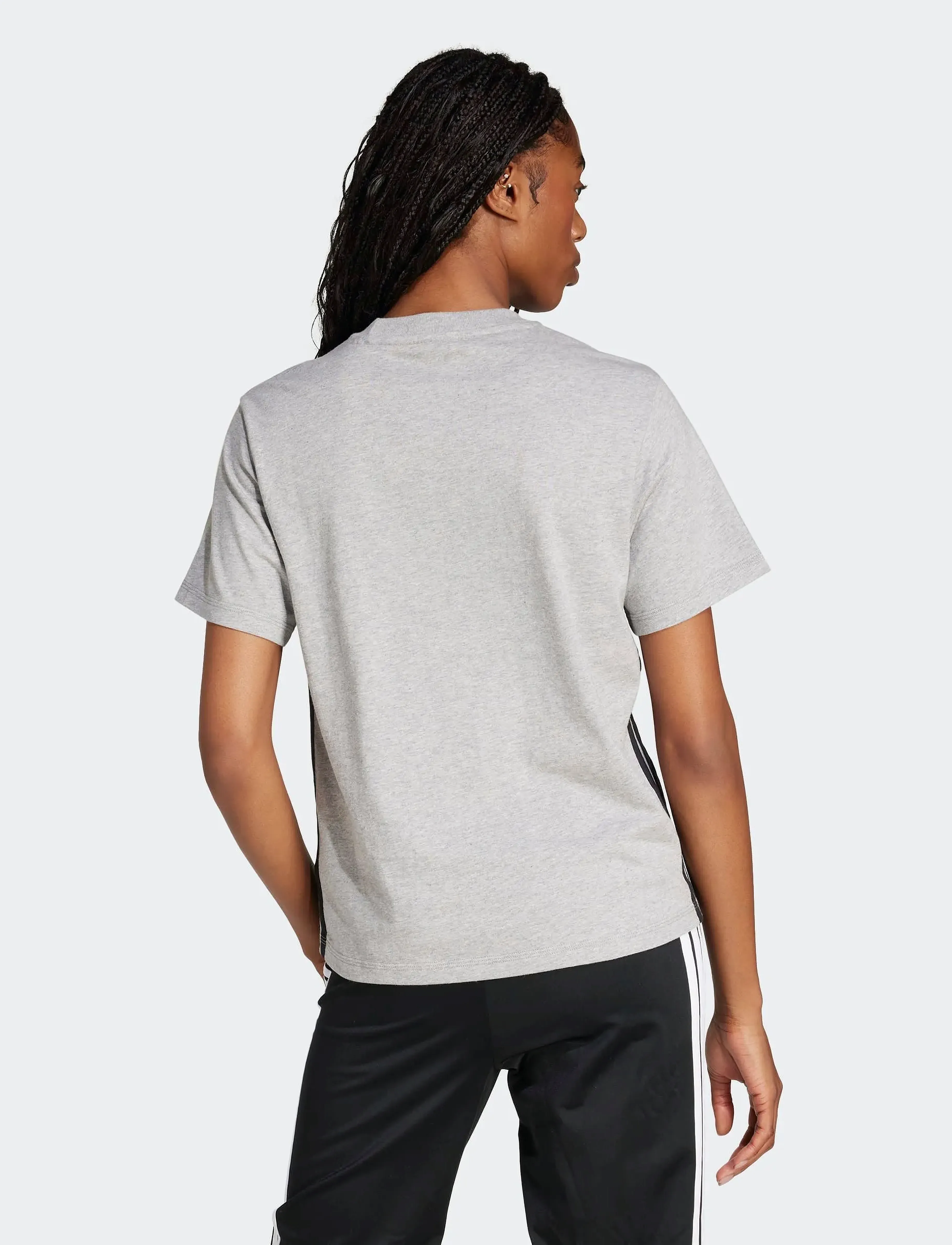 adidas Sportswear - W 3S SJ T - t-shirts - mgreyh/black - 4