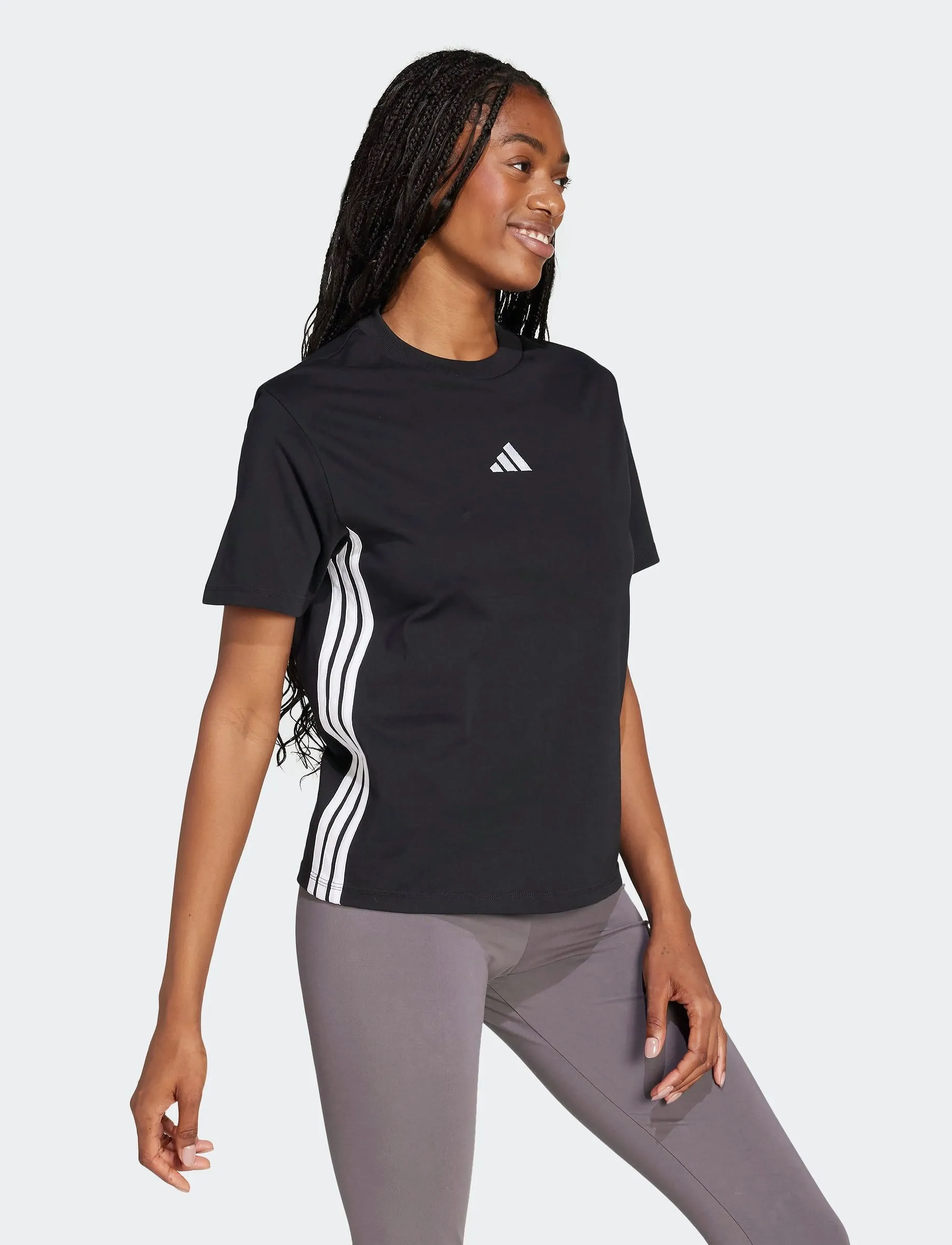 adidas Sportswear W 3S Sj T, XS, Black, Sports Overdele & T-shirts > Sport T-shirts, Dame