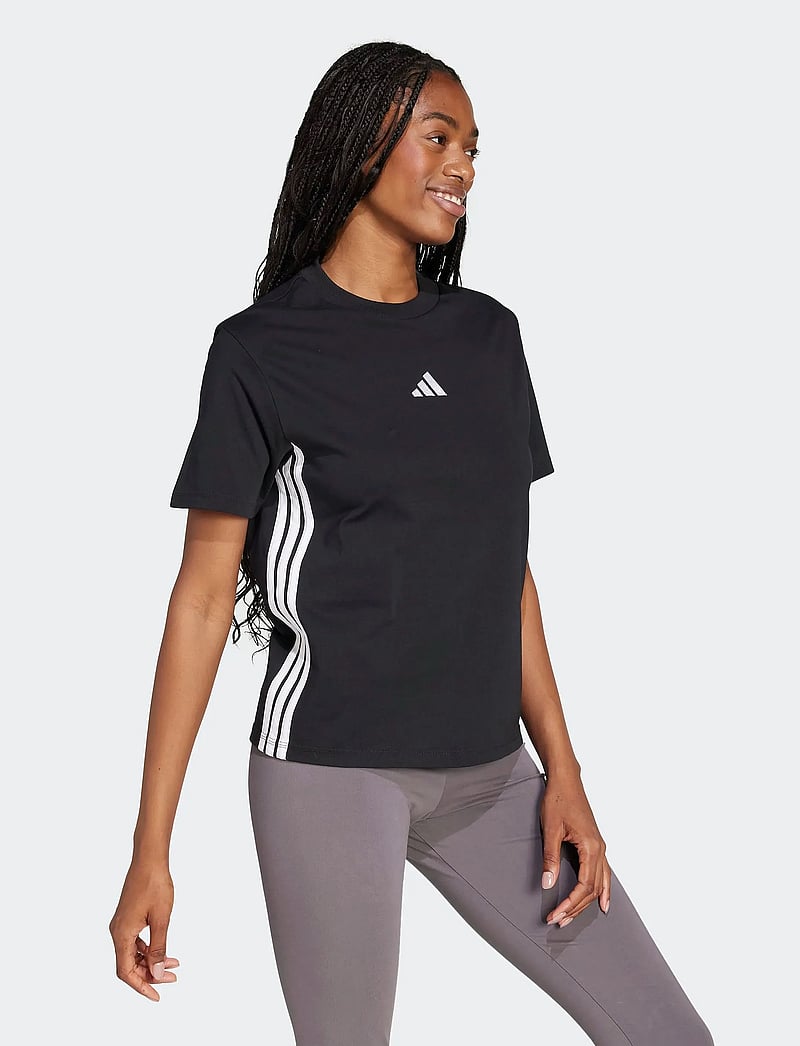 adidas Sportswear - W 3S SJ T - t-shirts - black/white - 0