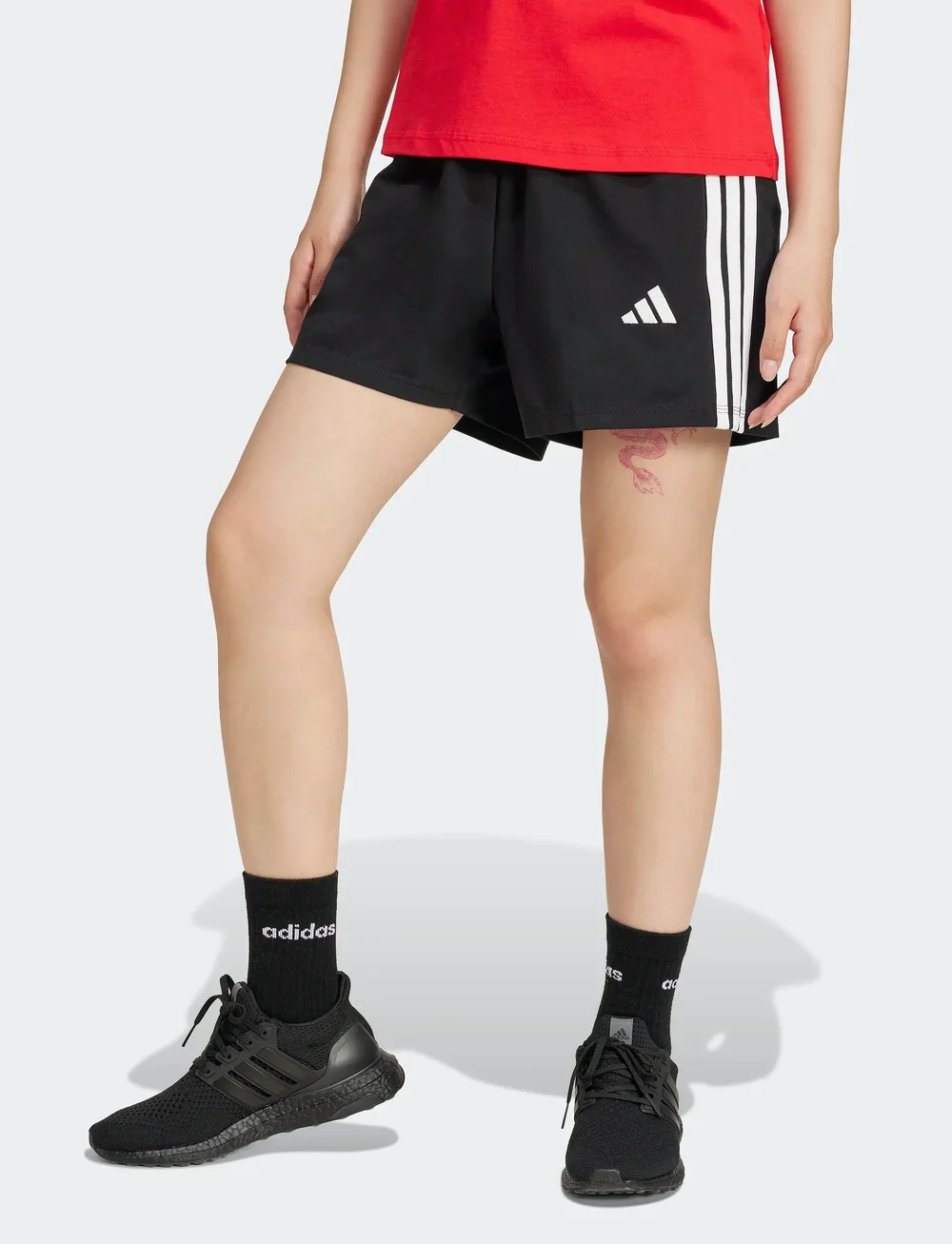 adidas Sportswear - W 3S SJ SHO - hosen - black/white - 0