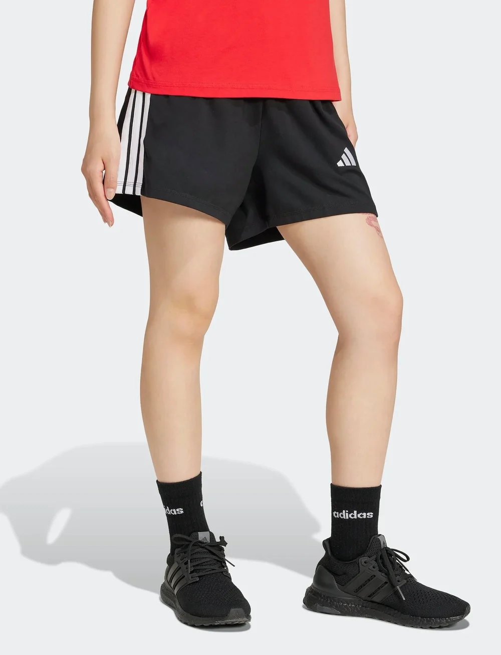 adidas Sportswear - W 3S SJ SHO - hosen - black/white - 5