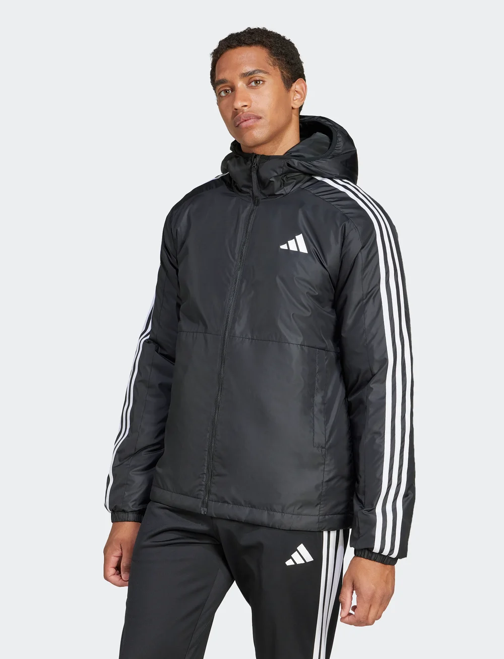 adidas Sportswear - ESS 3S INS HO J - sports jackets - black - 0
